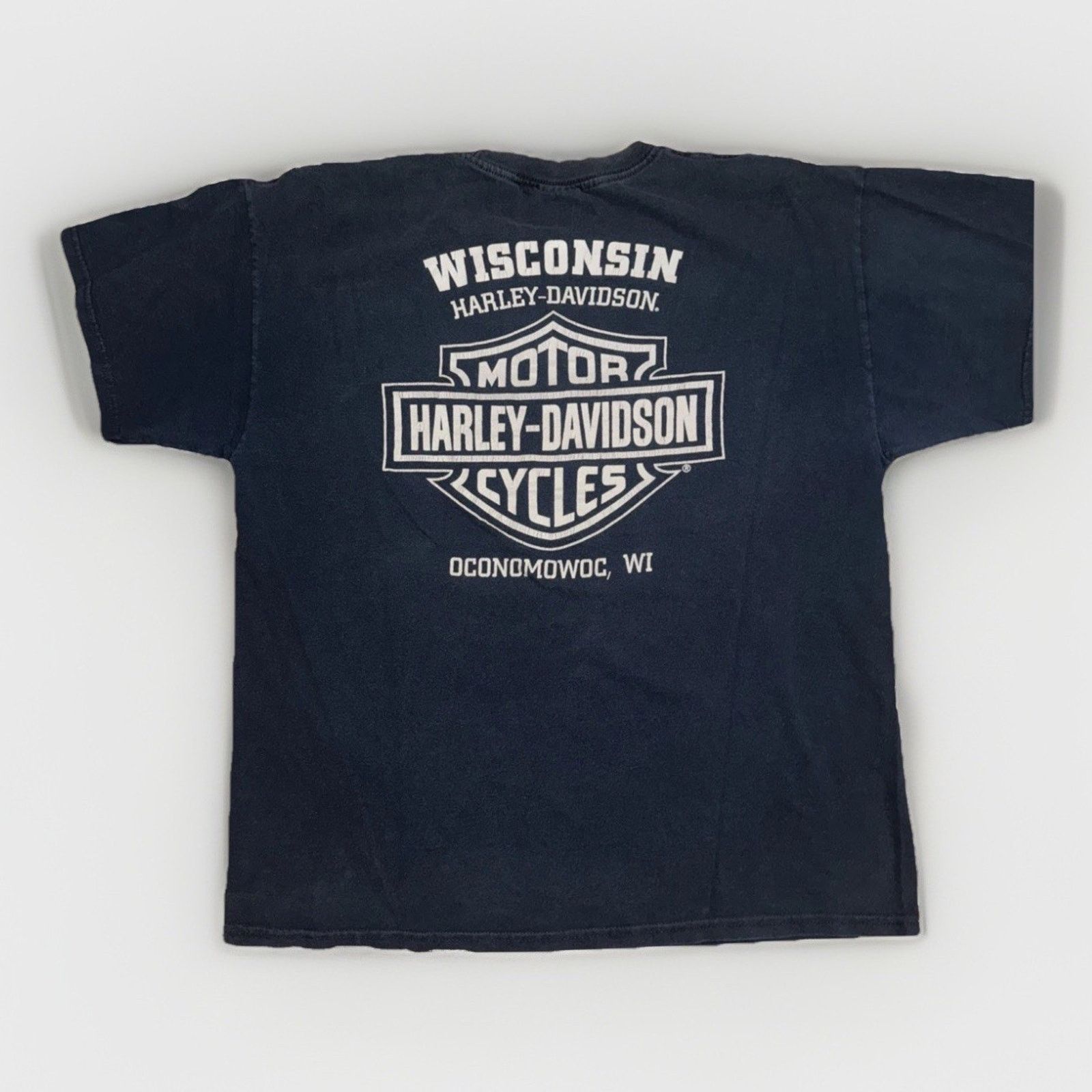 Harley Davidson × Vintage Harley-Davidson T-Shirt XL Blue Y2K Biker Graphic 23x27 Size US XL / EU 56 / 4 - 4 Thumbnail