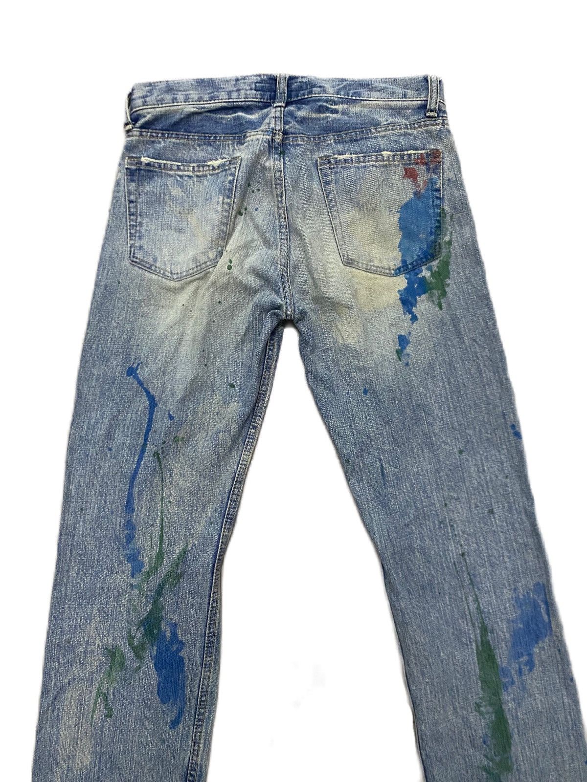 If Six Was Nine × Japanese Brand × KMRii JAPAN BRAND DOMINGO DMG PAINT SPLASH DISTRESS RARE Size US 30 / EU 46 - 5 Thumbnail