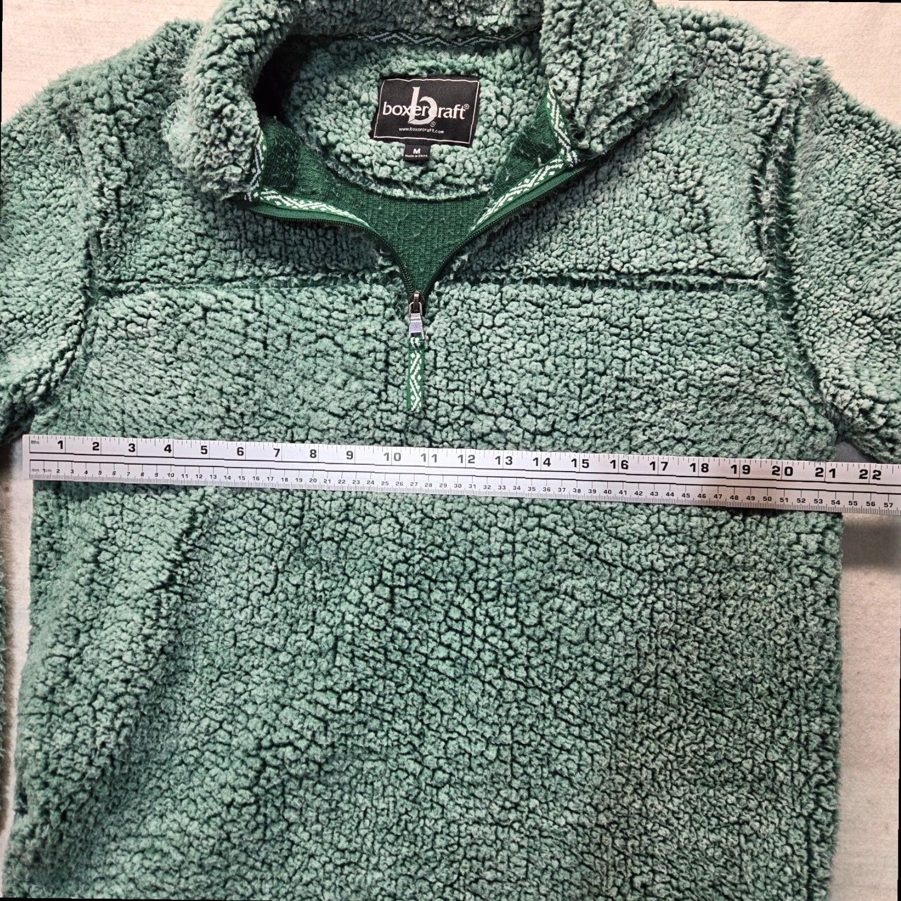 Vintage Boxercraft Women's Green Sherpa Jacket Coat Long Sleeve Medium Adult Size M / US 6-8 / IT 42-44 - 4 Thumbnail
