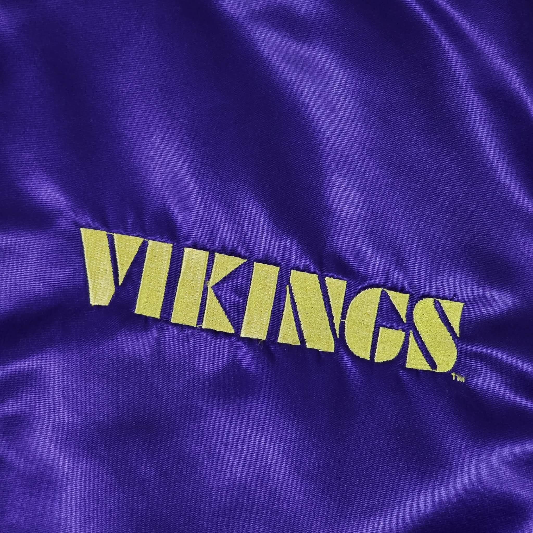 NFL Minnesota Vikings Vintage 80s Starter Satin Bomber Jacket Size US XL / EU 56 / 4 - 5 Thumbnail