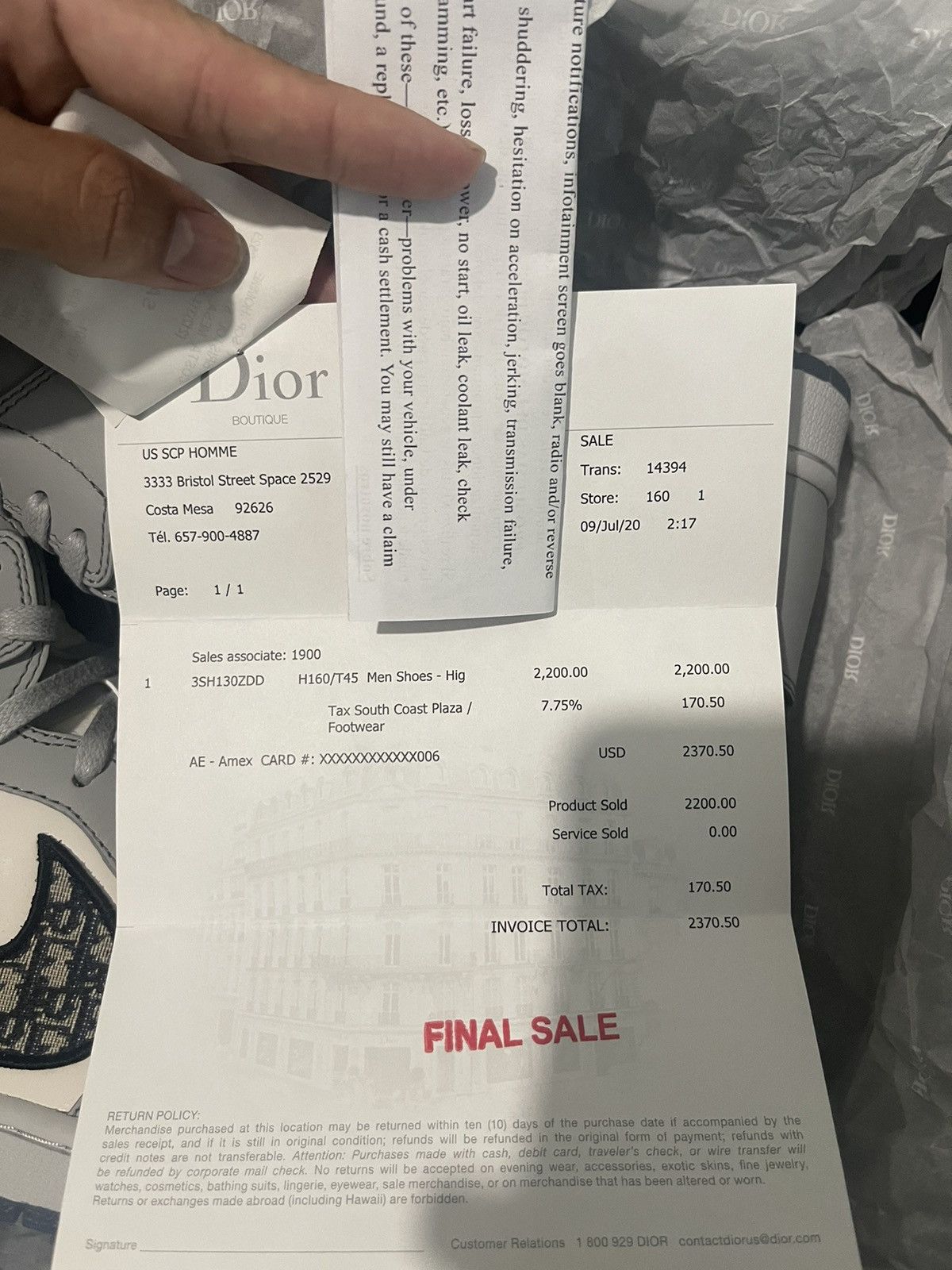 Dior × Jordan Brand Air Jordan 1 Dior High Size US 11 / EU 44 - 18 Thumbnail
