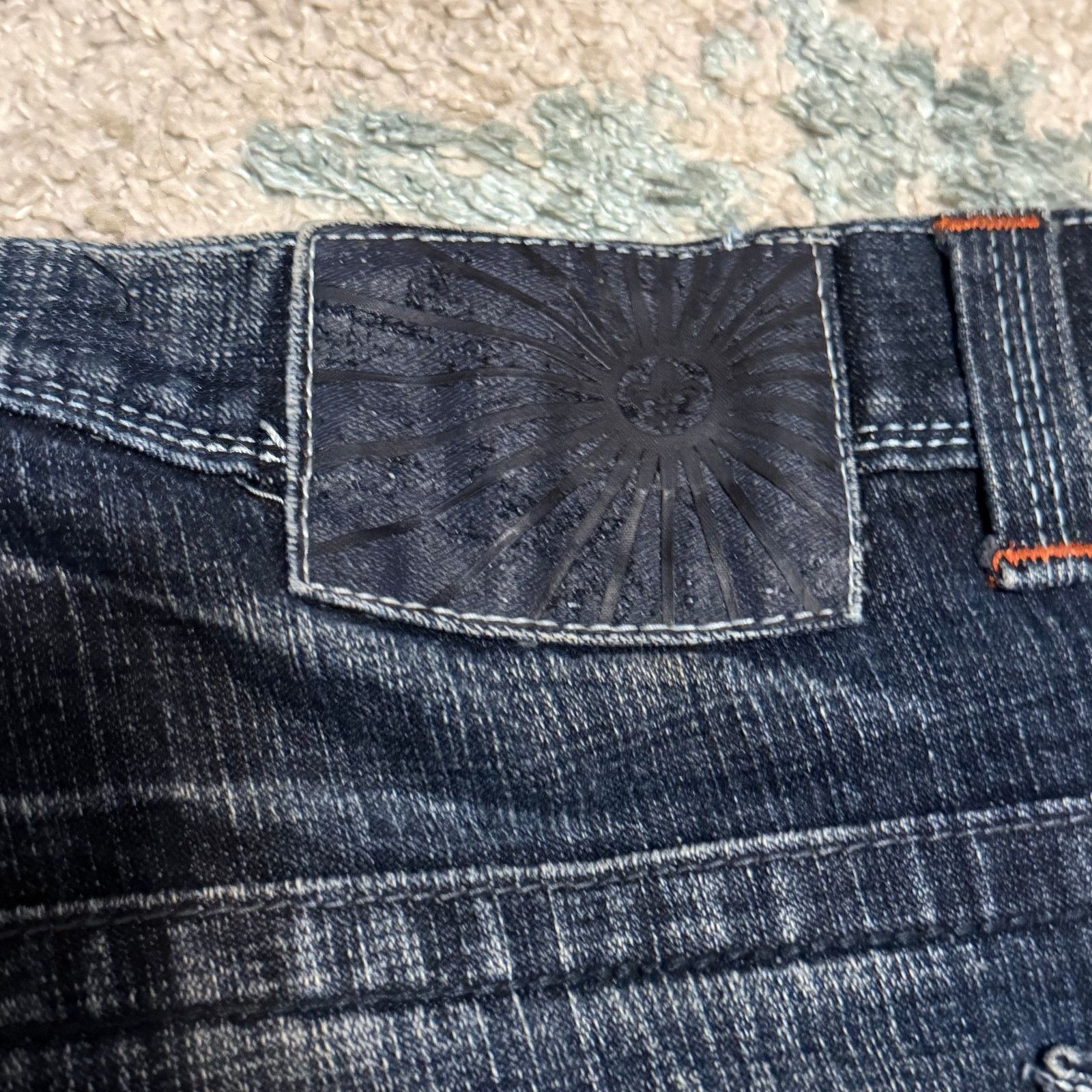 Anchor Blue Vintage Royal Blue Baggy Jeans 36x32 Dark Wash Y2K Wide Leg Size US 36 / EU 52 - 4 Thumbnail