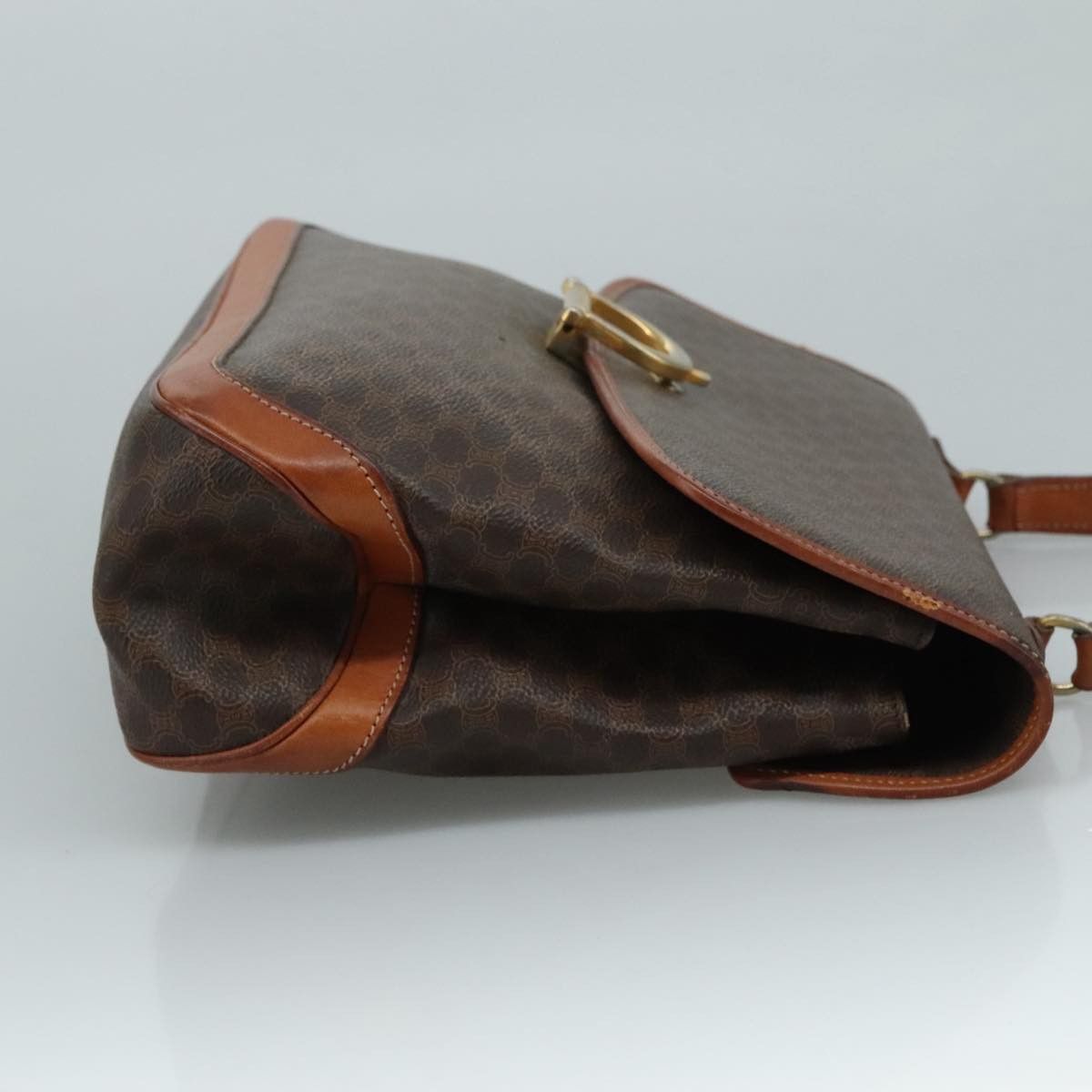 Celine CELINE Macadam Canvas Hand Bag Pvc Leather Brown Size ONE SIZE - 4 Thumbnail