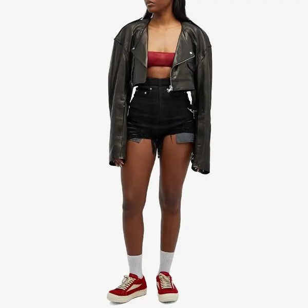 Rick Owens o1y0126 Crop Top in Burgundy Size S / US 4 / IT 40 - 5 Thumbnail