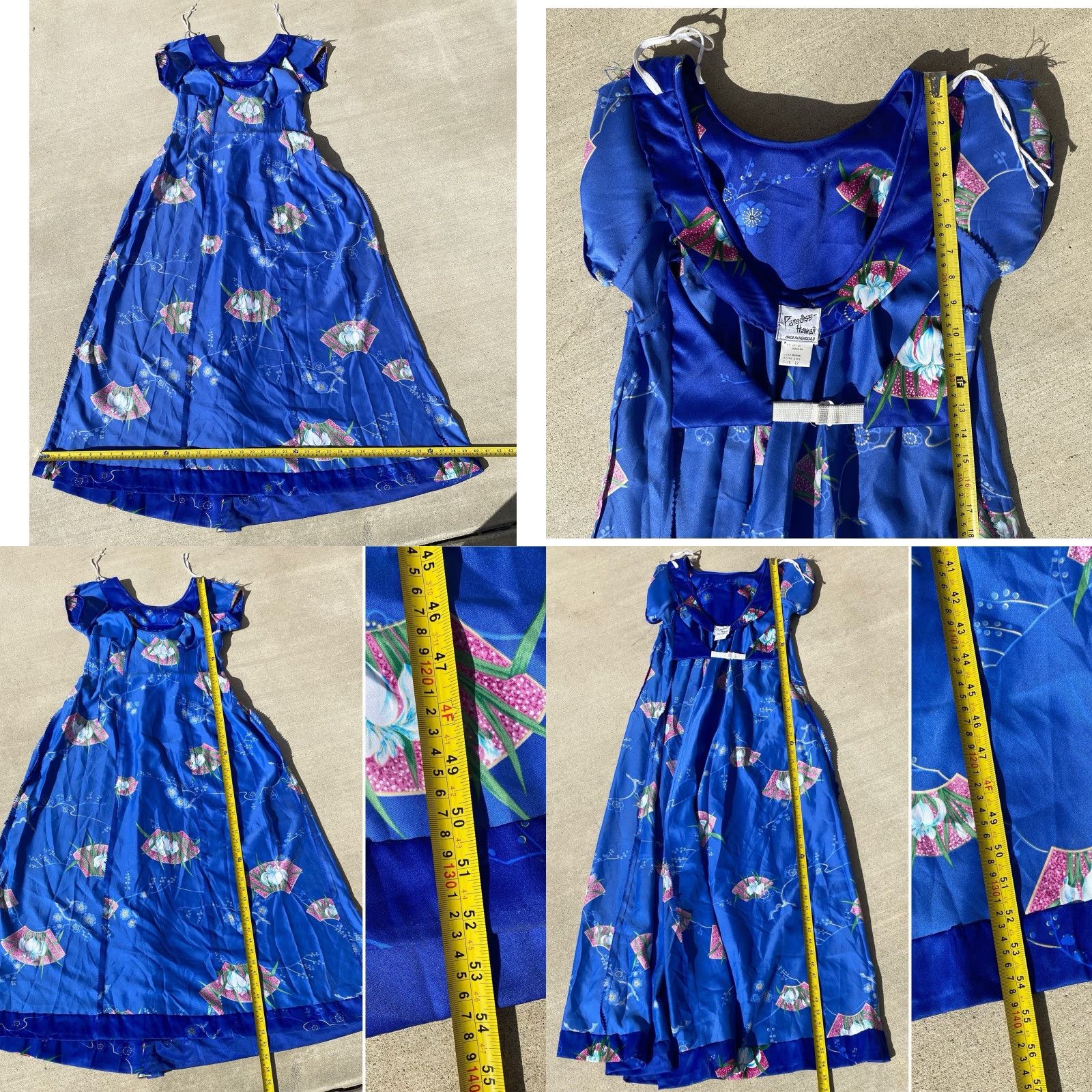 Vintage Paradise Hawaii Made In Honolulu Vintage Hawaiian Dress Tiki Aloha Maxi Size 12 Blue 12 Paradise Hawaii Vintage Hawaii Dress Maxi Size 12 Blue Womens Size XL / US 12-14 / IT 48-50 - 11 Thumbnail
