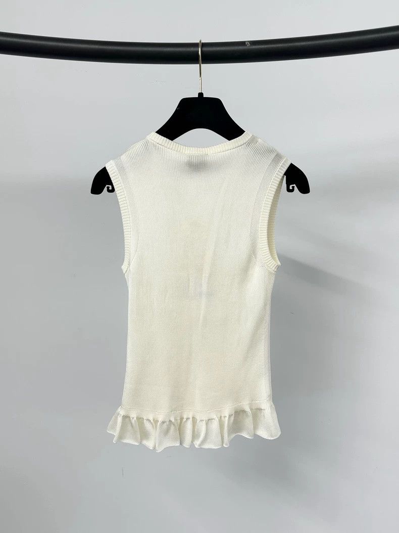 Chanel Chanel White lace sleeveless vest Size XS / US 0-2 / IT 36-38 - 2 Thumbnail