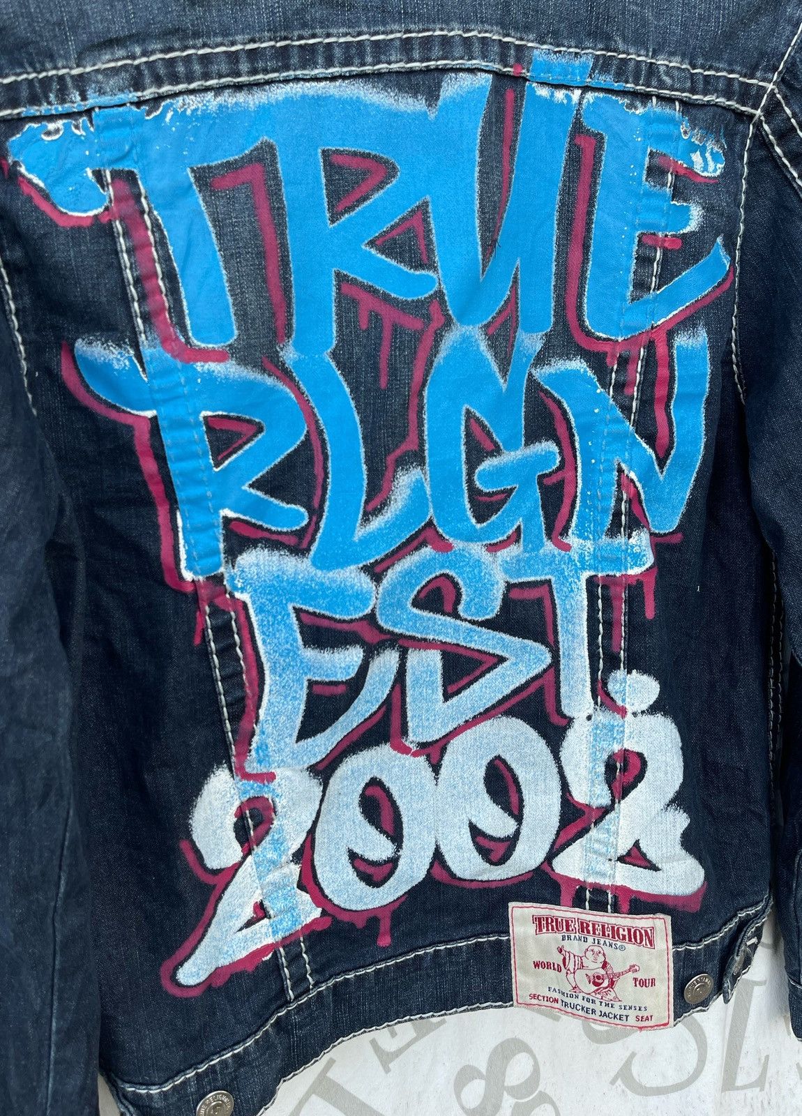 True religion graffiti trucker jacket new arrivals