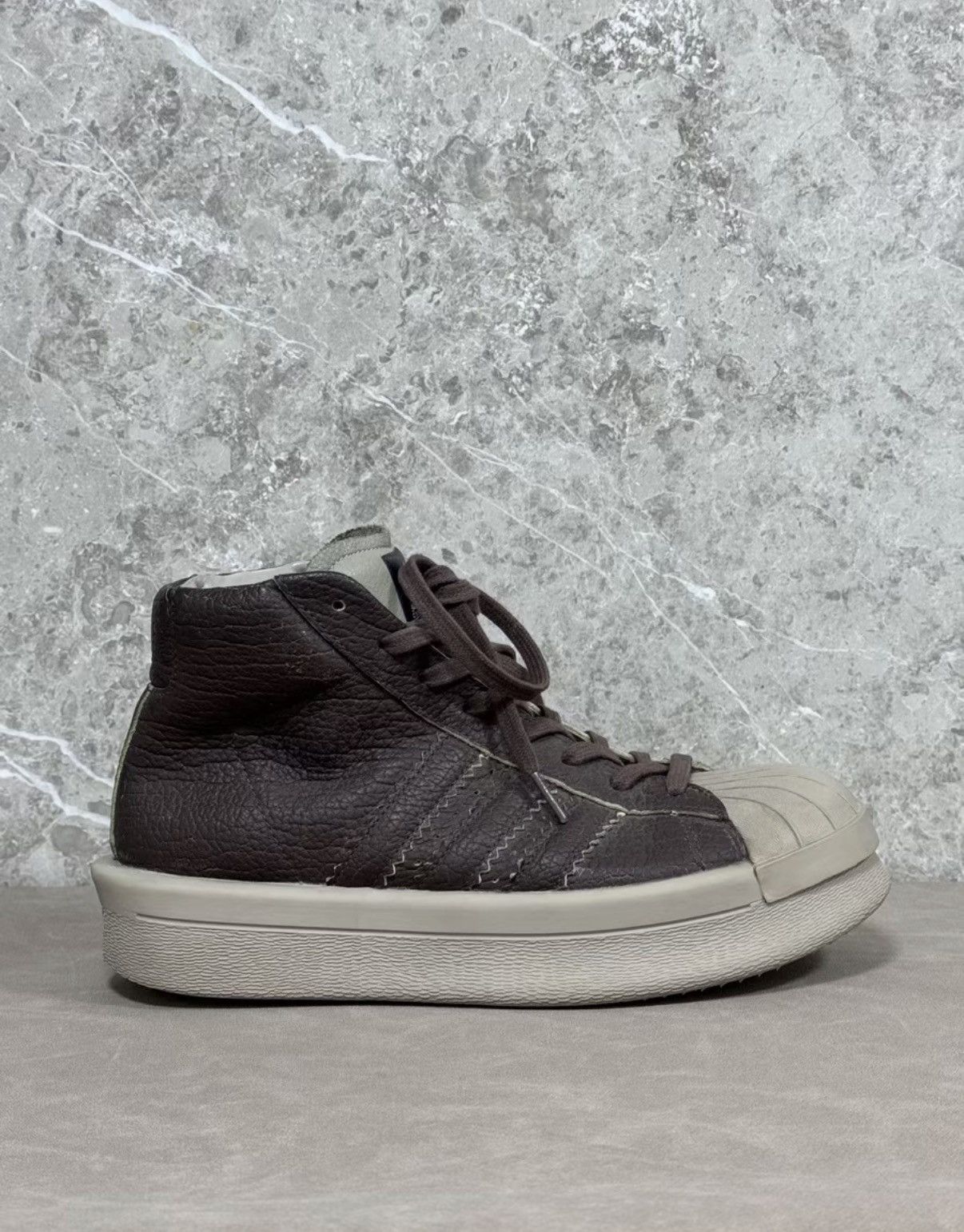Rick Owens Rick Owens x Adidas Superstar Platform Sneakers Size US 7.5 / EU 40-41 - 3 Thumbnail