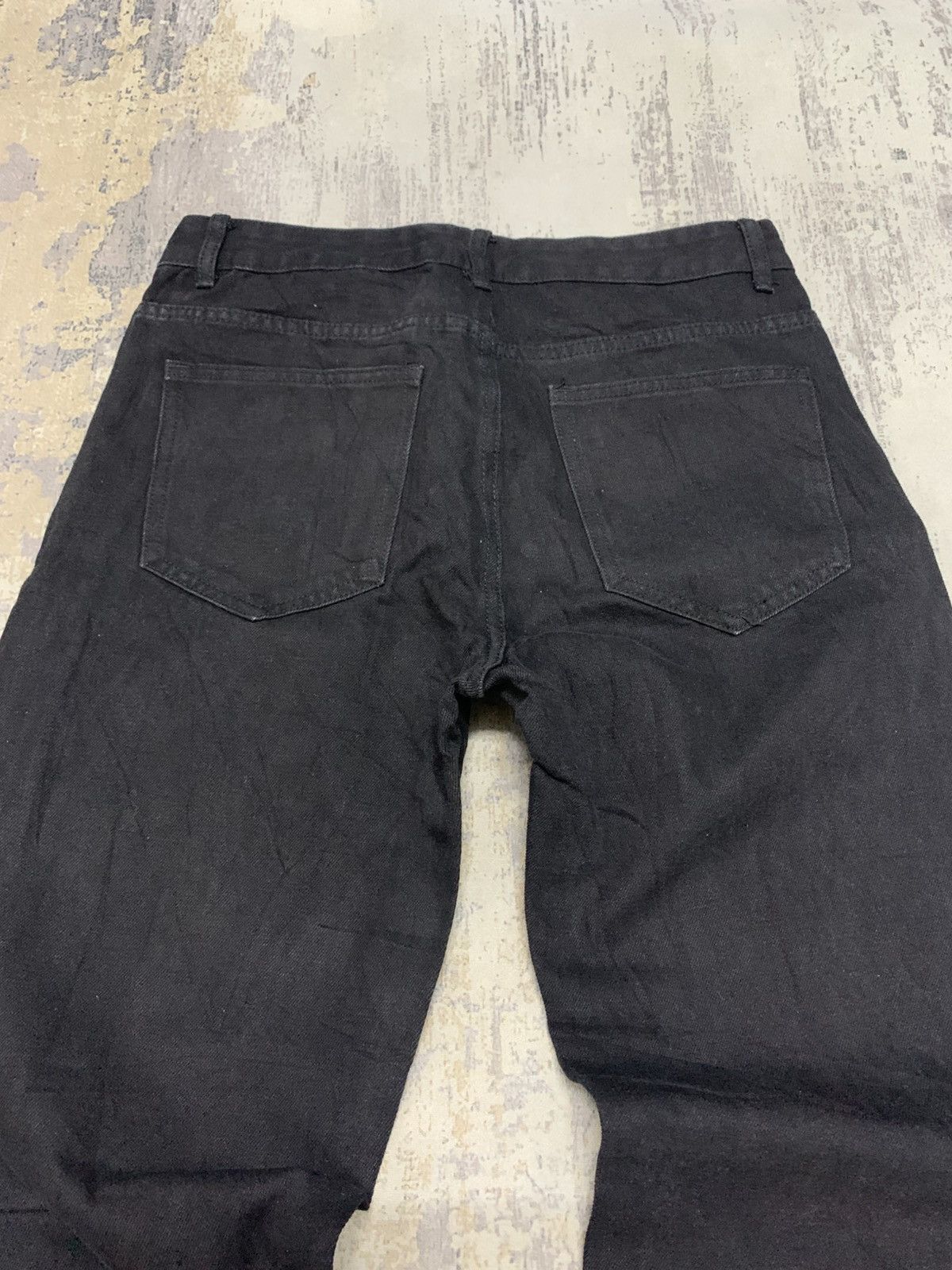 If Six Was Nine Y2K Fashion Zipper Black Flared Jeans Pant Size US 31 - 9 Thumbnail