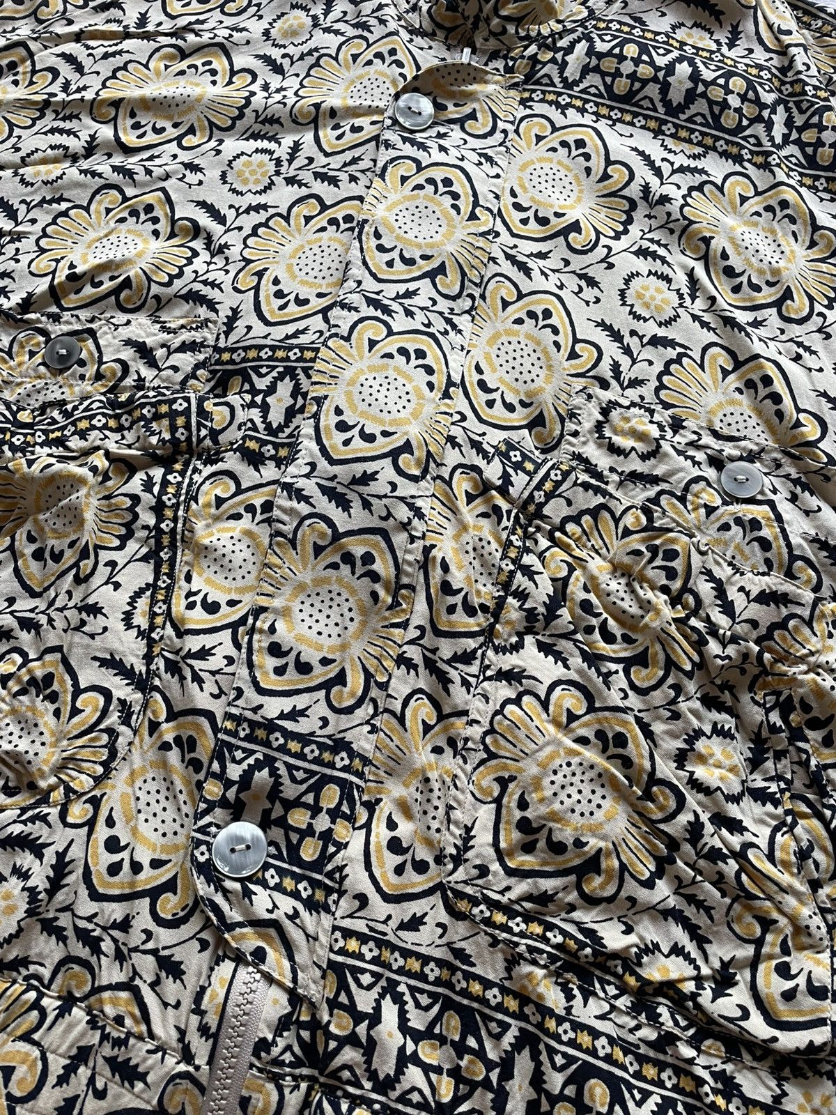 Japanese Brand Vintage BaikBaik Japanese Brand Floral Utility Rayon Jacket Size US L / EU 52-54 / 3 - 4 Thumbnail