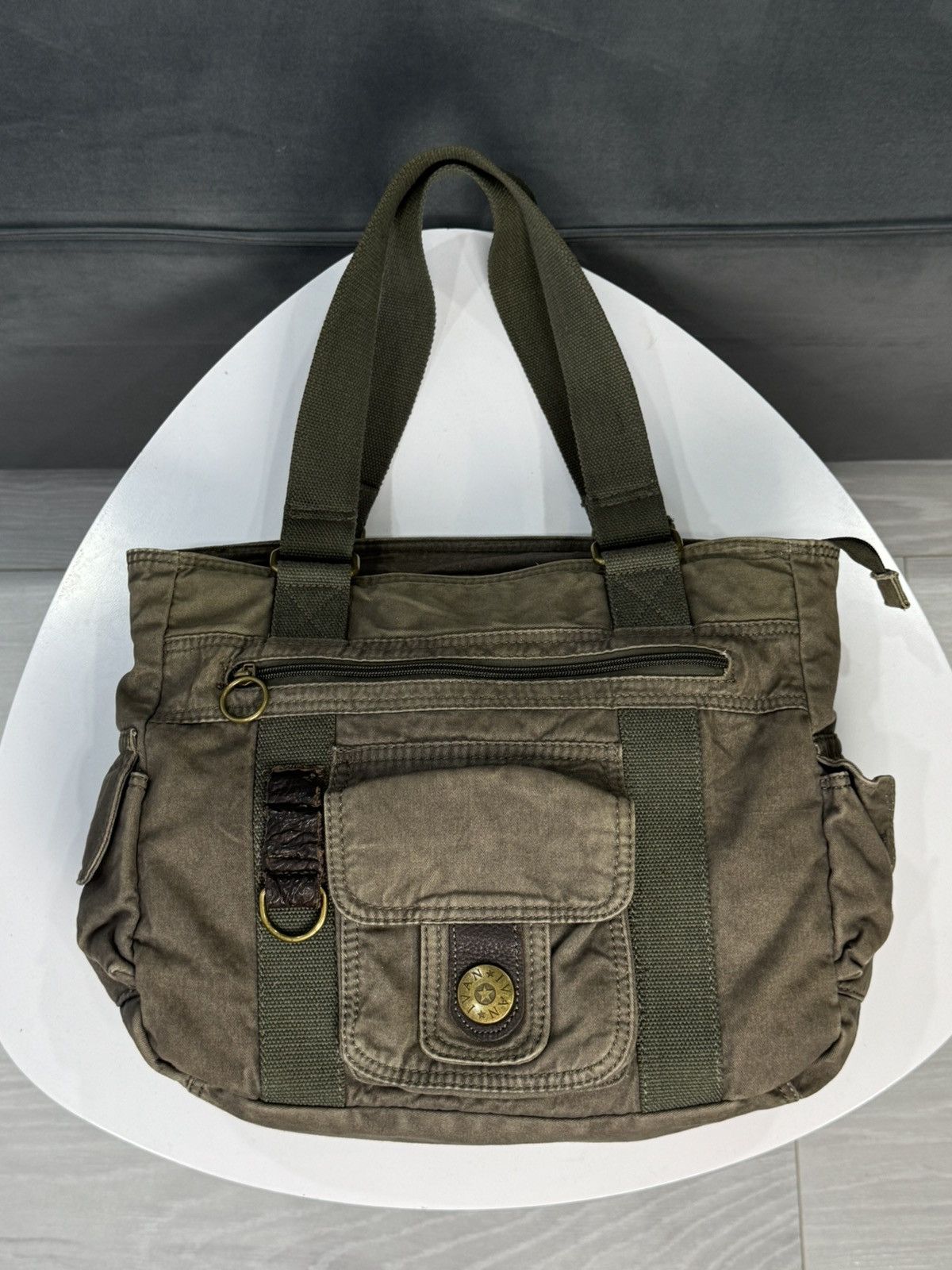 Vintage Y2K Diesel Style Military Japanese Vibe Handle Bag