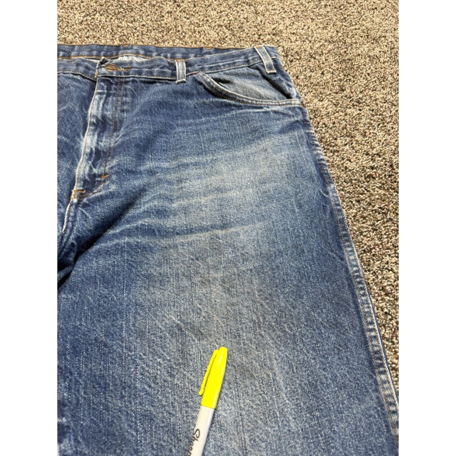 Dickies Dickies Jeans 40x32 Blue Denim 5-Pocket Regular Rise Straight Mens Size 40 Inseam 32 Size US 40 / EU 56 - 2 Thumbnail