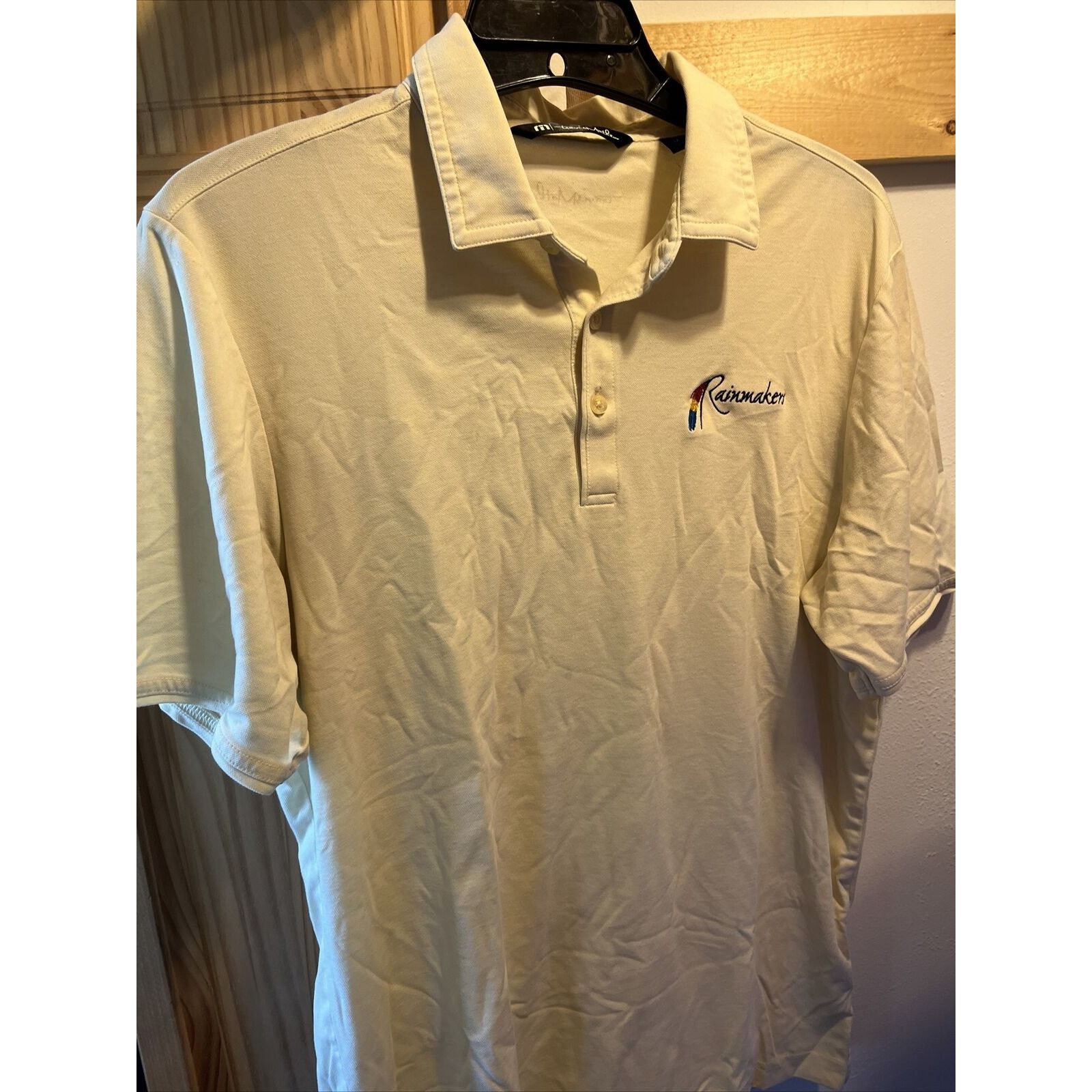 TravisMathew Travis Mathew Shirt Mens M SS Button Polo Yellow Rainmaker Size US M / EU 48-50 / 2 - 10 Thumbnail