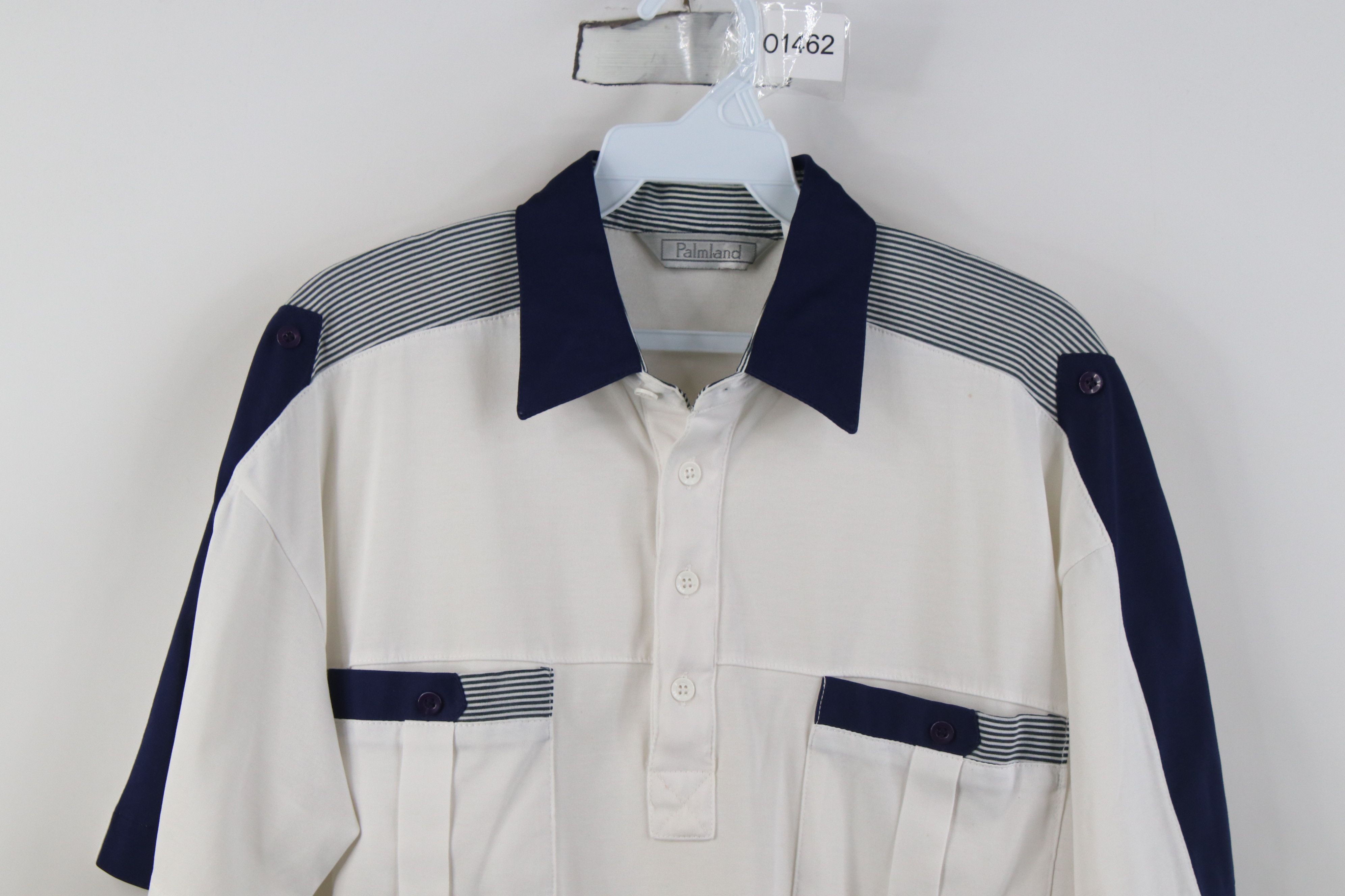 Vintage Vintage 90s Streetwear Pullover Polo Shirt White Mob Mafia Size US M / EU 48-50 / 2 - 2 Thumbnail