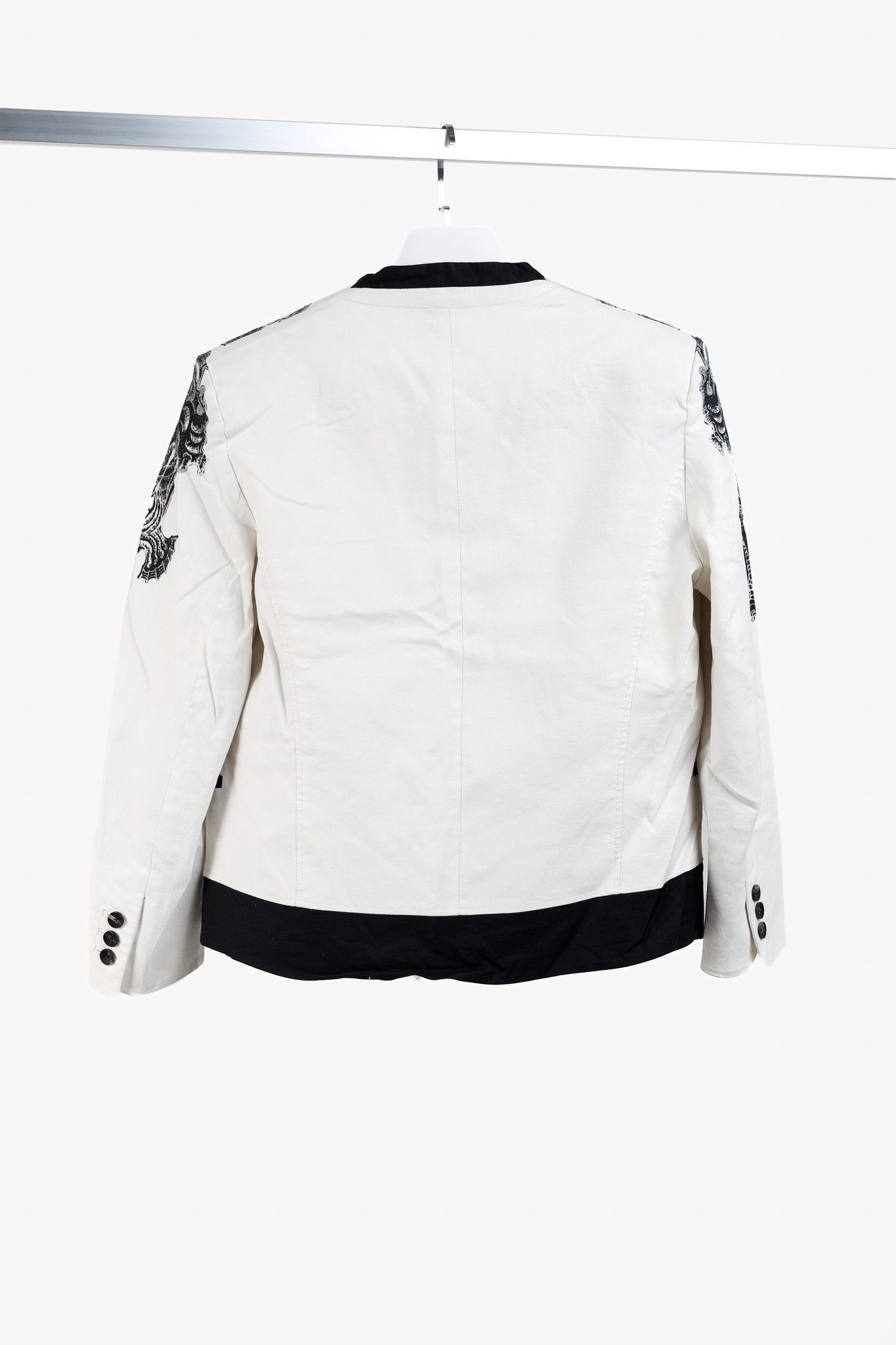 Helmut Lang Helmut Lang Black Seahorse Pair Print White Jacket Size XL / US 12-14 / IT 48-50 - 2 Thumbnail