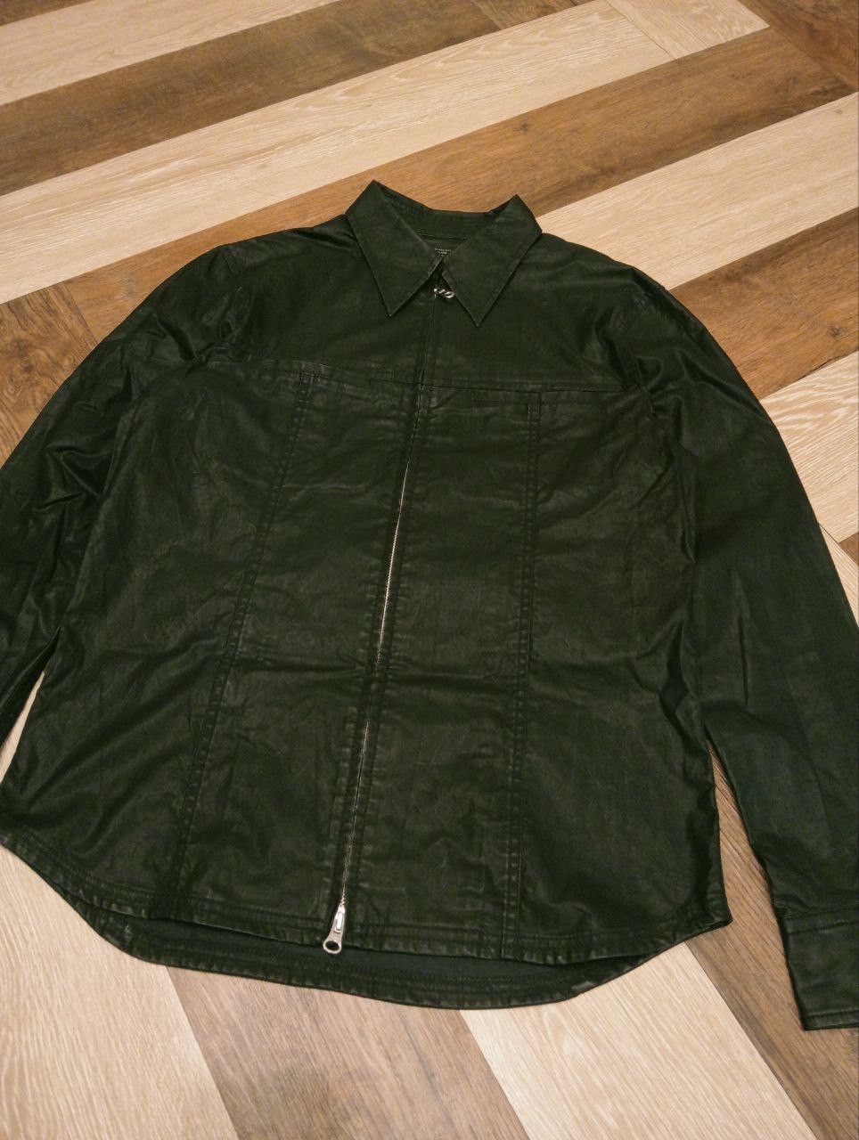 Nicole Club NICOLE CLUB JAPAN WAXED ZIPPER SHIRT - SIZE 48 Size US M / EU 48-50 / 2 - 3 Thumbnail