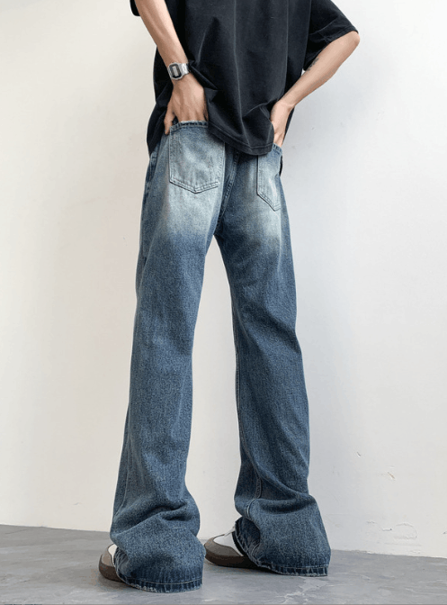 Japanese Brand American retro flared ripped jeans for men Size US 32 / EU 48 - 4 Thumbnail