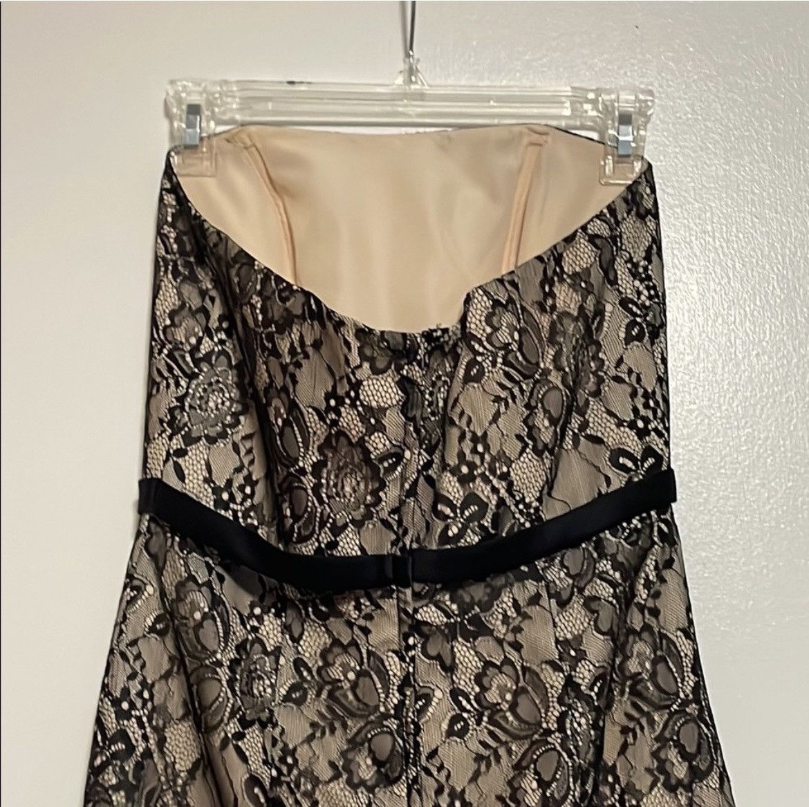 Other Alfred Angelo Black and Tan Strapless Maxi Dress Size XS / US 0-2 / IT 36-38 - 4 Thumbnail