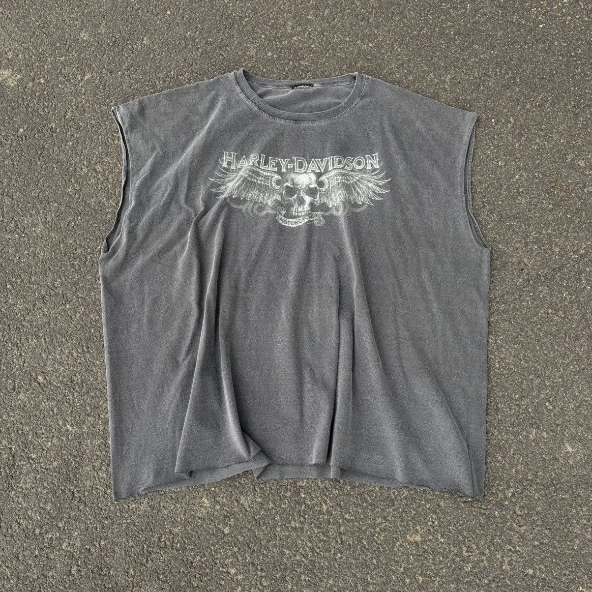 Harley Davidson Harley Davidson 00s sleeveless washed faded tshirt oversized Size US XXL / EU 58 / 5 - 1 Thumbnail
