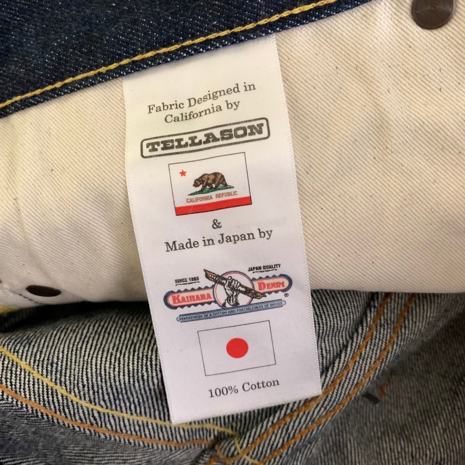 Tellason TELLASON Size 30 Blue Indigo Cotton Straight Selvedge Jeans Size US 30 / EU 46 - 5 Thumbnail