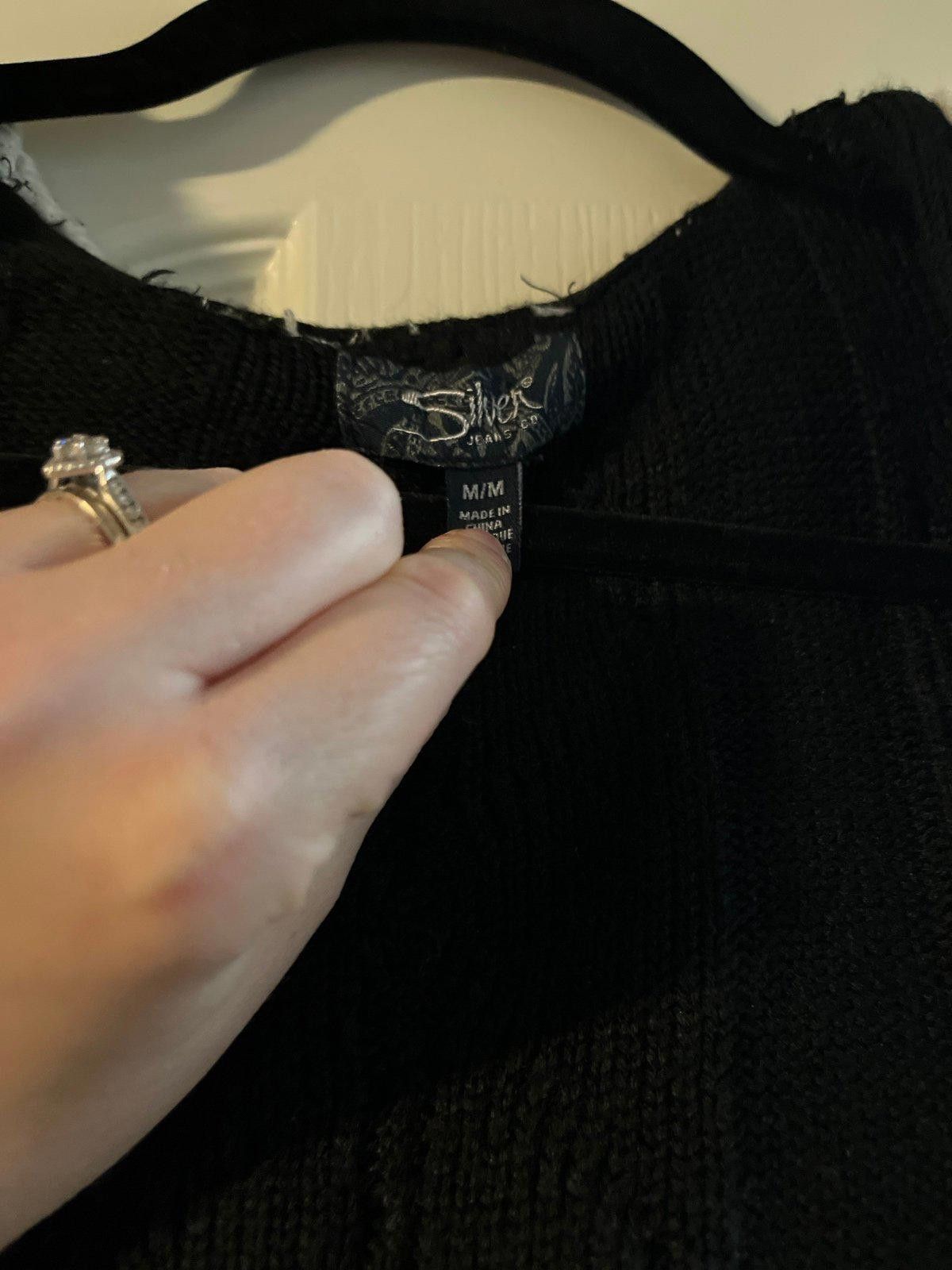 Other Cozy Black Hooded Cardigan by Silver Size M / US 6-8 / IT 42-44 - 2 Thumbnail