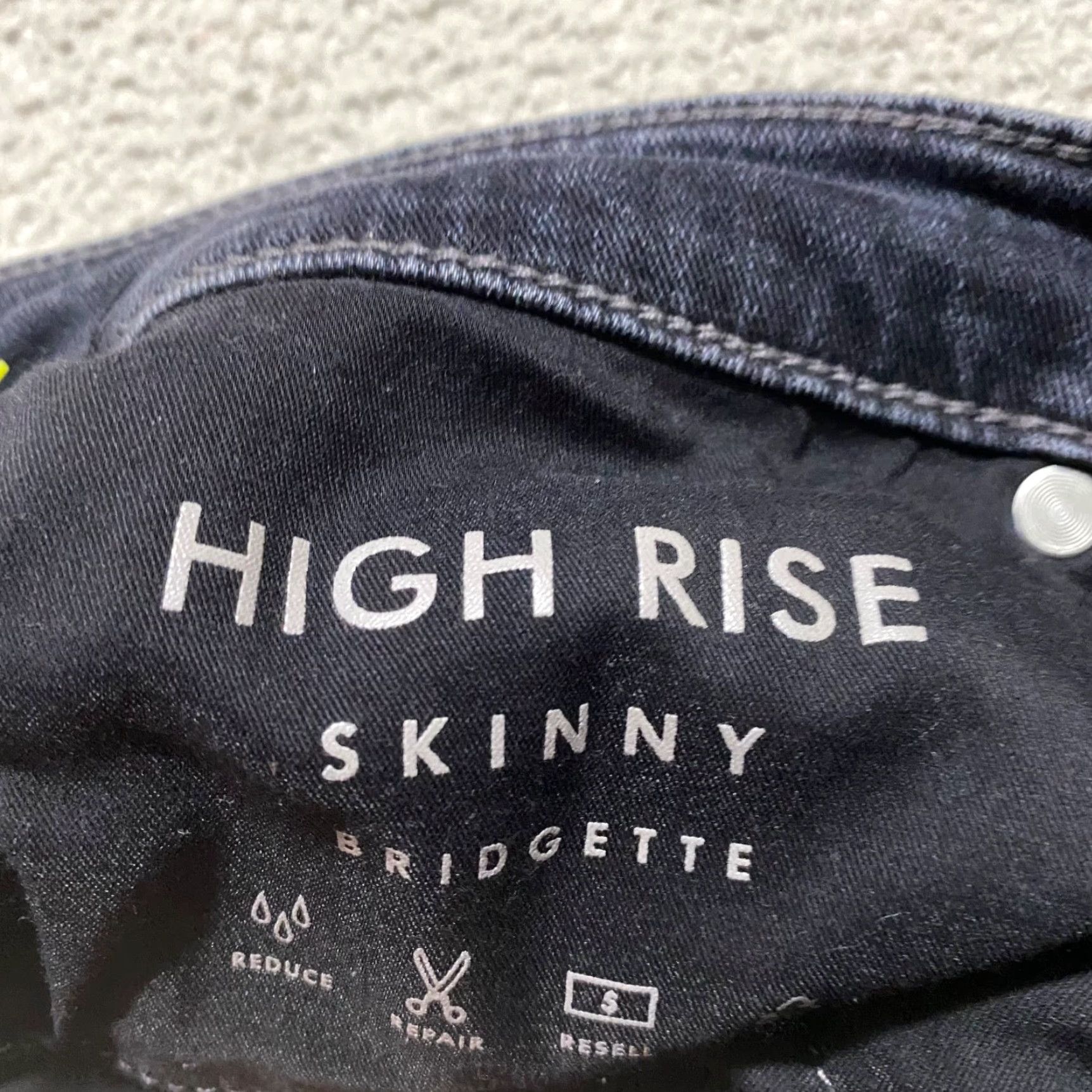 Lucky Brand Lucky Brand Jeans Bridgette Skinny Womens 12 Gray Denim High Rise Distressed Slim Fit 5-Pocket Regular Inseam 27 Size 34" / US 12 / IT 48 - 4 Thumbnail