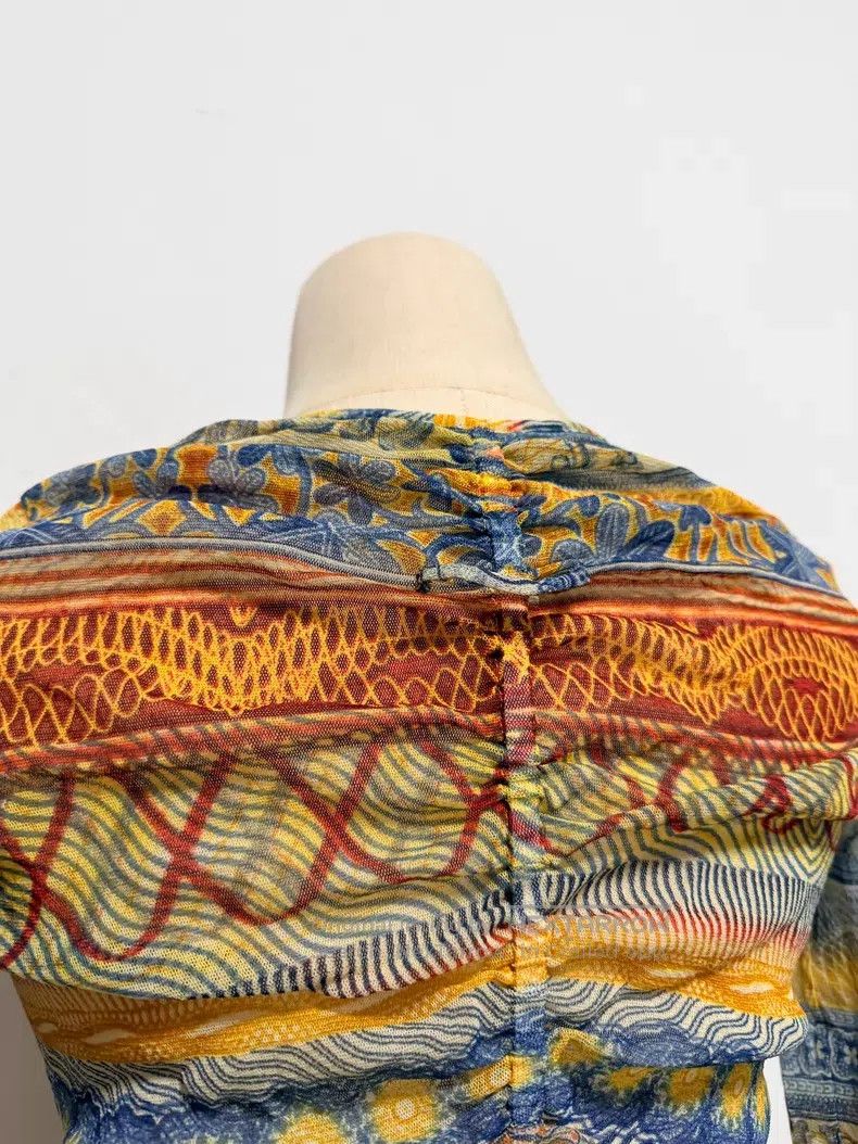 Jean Paul Gaultier Jean Paul Gaultier Printed sheer blouse with vibrant patte Size M / US 6-8 / IT 42-44 - 8 Thumbnail