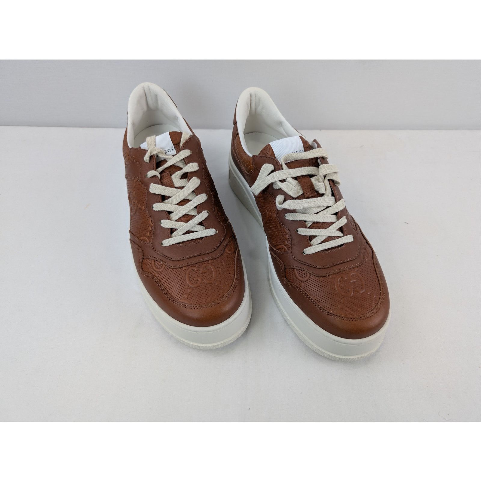 Gucci o1rshd1 Low Top Sneakers in Brown with White Sole Size US 12 / EU 45 - 6 Thumbnail