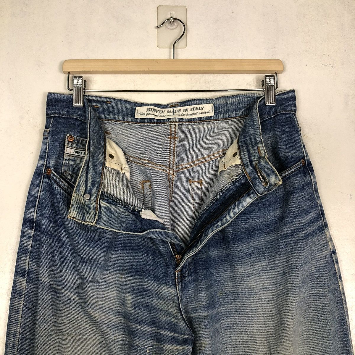 Edwin 🔥VINTAGE DENIM JEANS BIKER EDWIN MADE IN ITALY Size US 34 / EU 50 - 16 Thumbnail