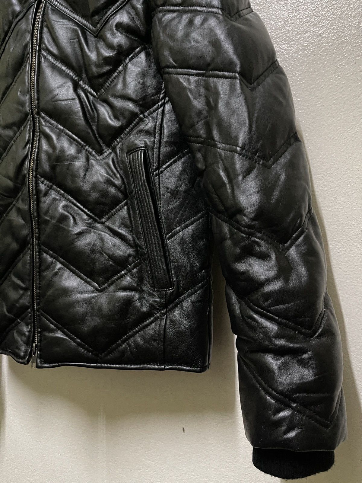 JACKROSE Jackrose Puffer Leather Jacket Attach Fur Hoodie Size US L / EU 52-54 / 3 - 6 Thumbnail