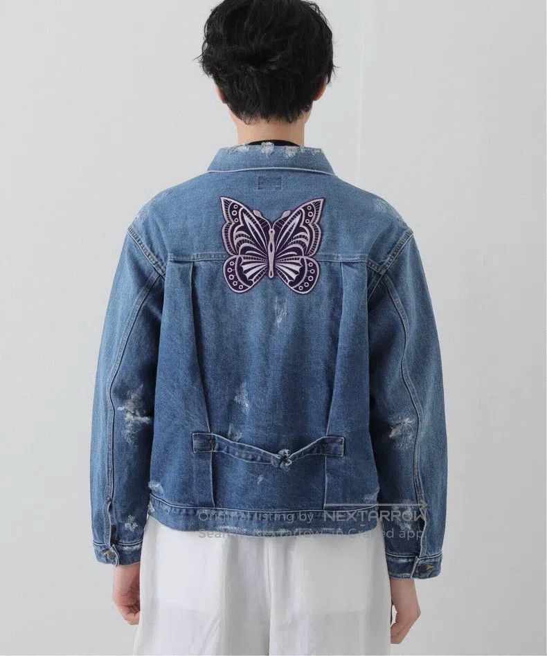 Needles Needles Embroidered denim jacket Size US L / EU 52-54 / 3 - 7 Thumbnail