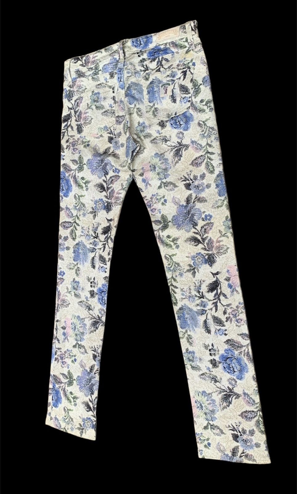 Japanese Brand × Vintage Piccadilly Paris Flowers Full Printed Skinny Streching Pants Size 28" / US 6 / IT 42 - 5 Thumbnail