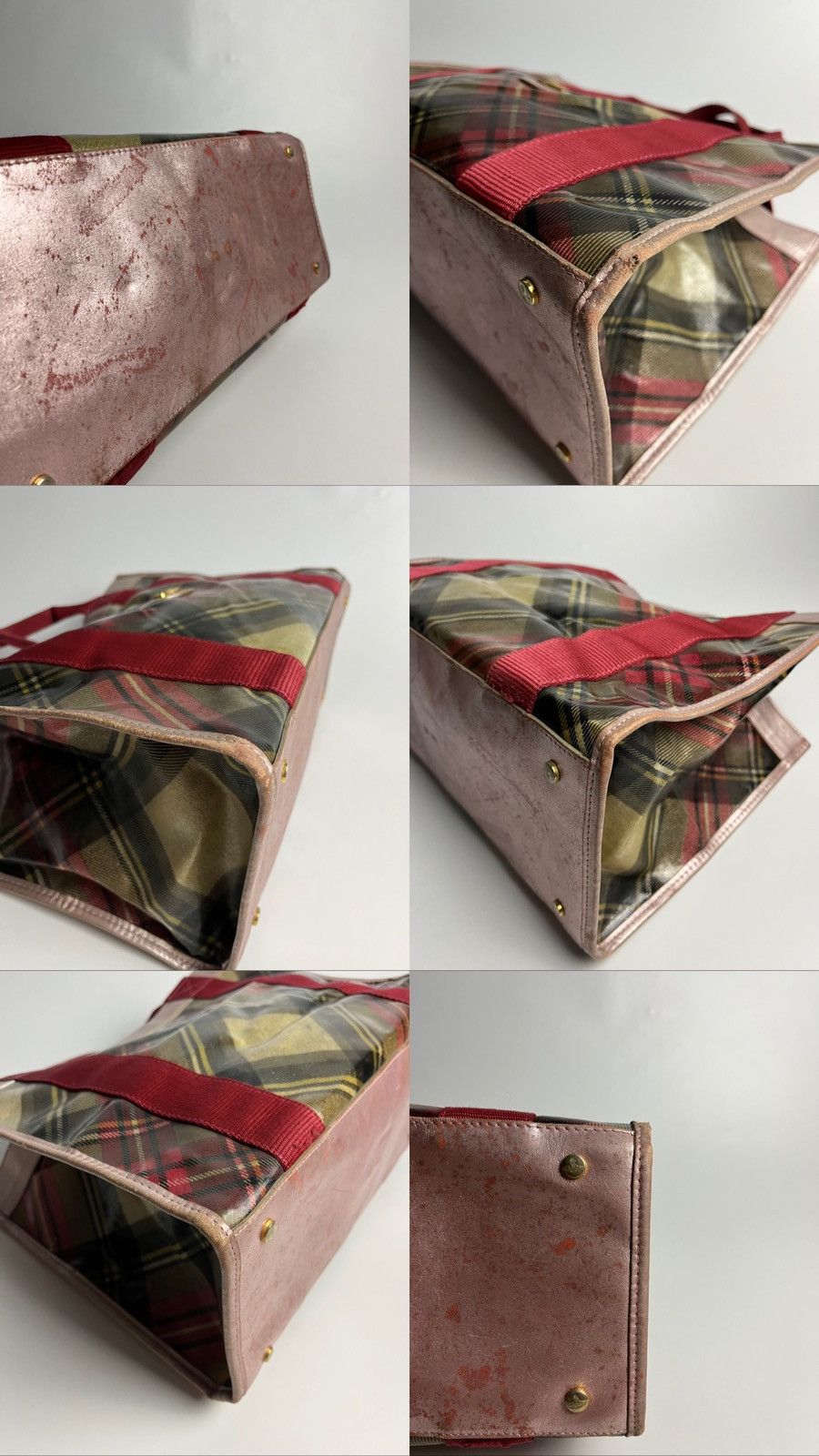 Vivienne Westwood Vivienne Westwood PVC Plastic Tartan Tote Bag with Pouch Size ONE SIZE - 16 Thumbnail
