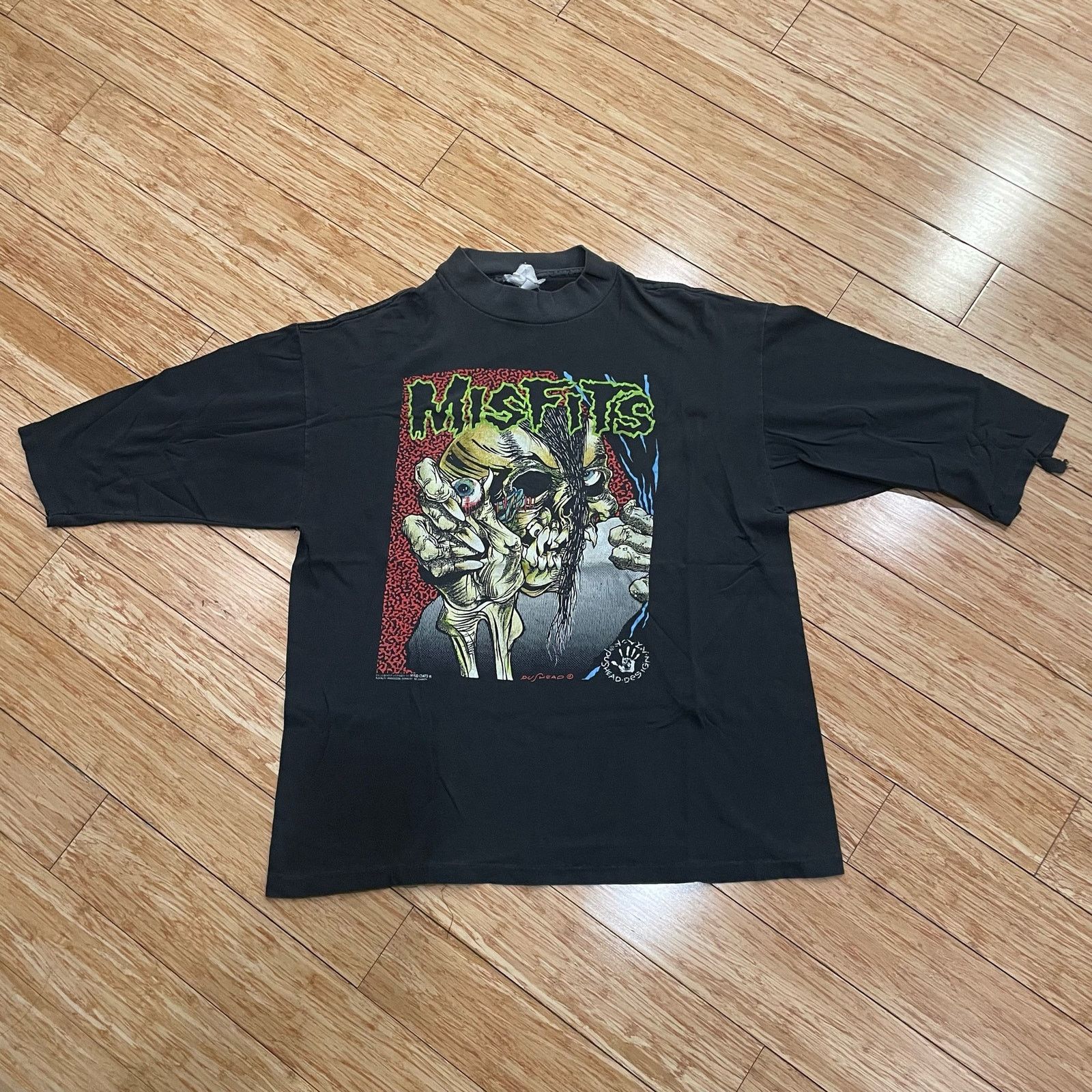 90s Misfits Pushead Giant Black XL Pushead Misfits | Grailed