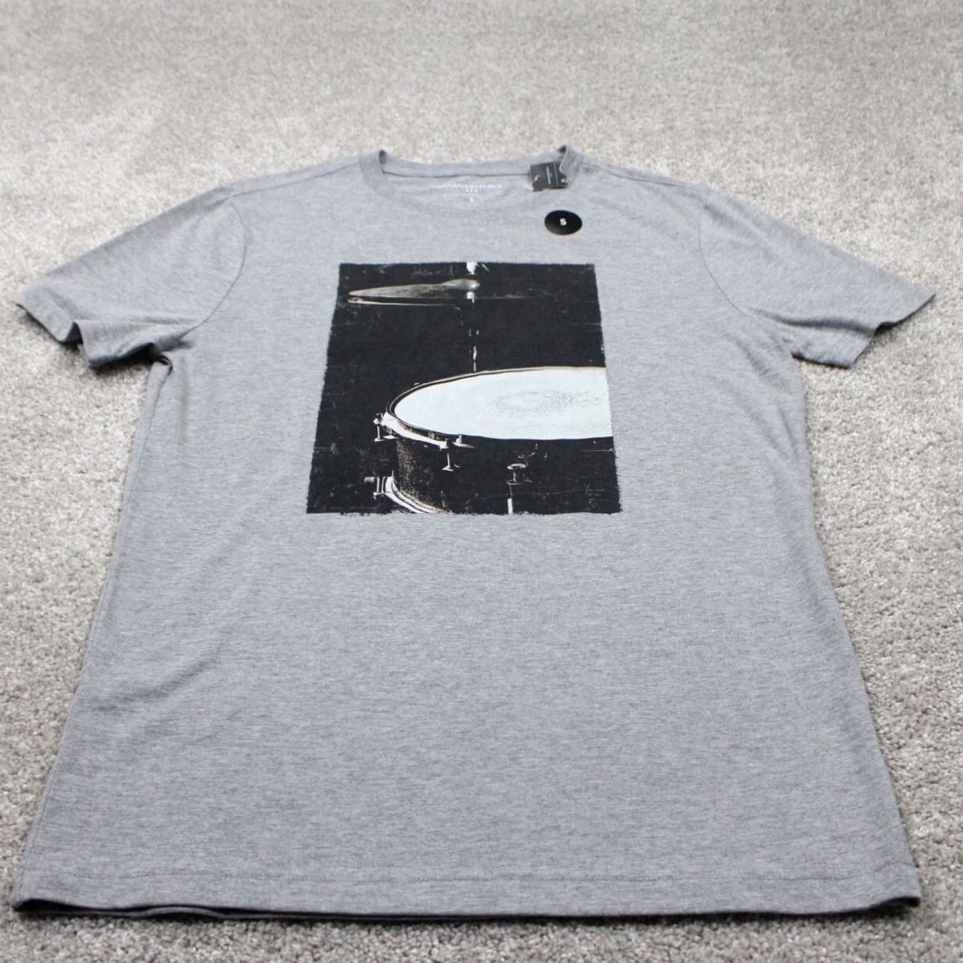 Banana Republic Banana Republic Shirt Mens Small Gray Graphic Print Cotton/Poly S/S NWT Size US S / EU 44-46 / 1 - 2 Thumbnail