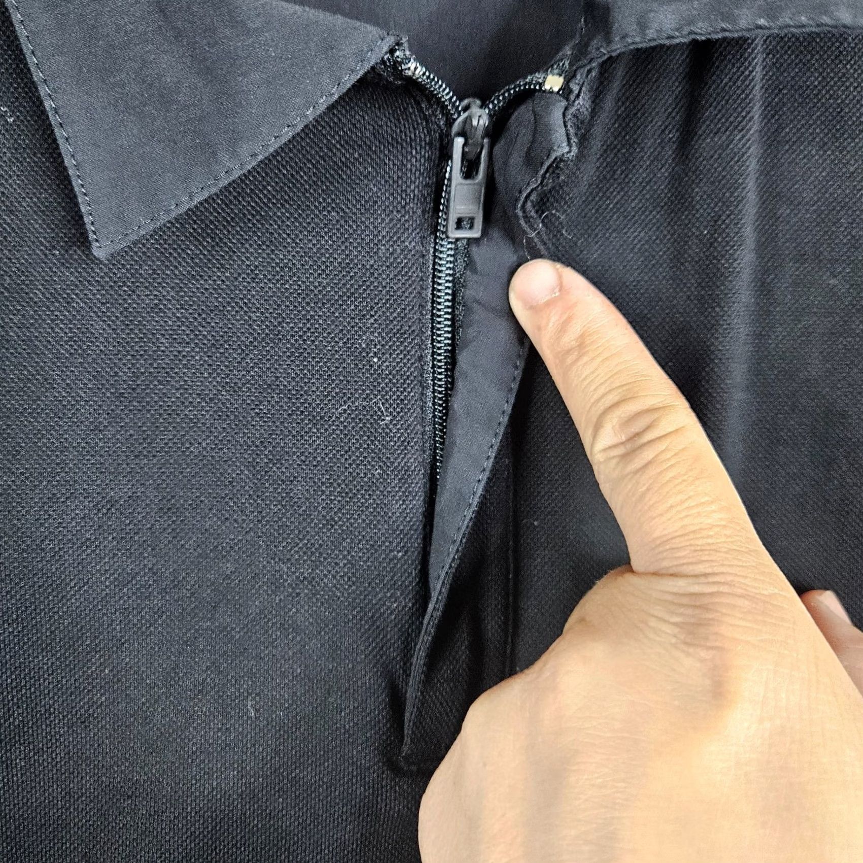 Theory Theory Men’s Black Cotton Quarter Zip Short Sleeve Collar Polo Shirt L Size US L / EU 52-54 / 3 - 2 Thumbnail