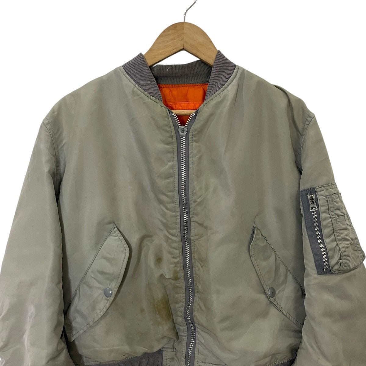 Alpha Industries Made In Usa‼️Vintage 90s Alpha Industries Bomber Jacket Size US L / EU 52-54 / 3 - 2 Thumbnail