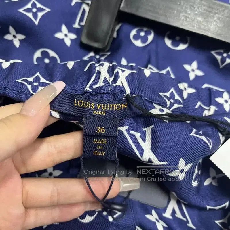 Louis Vuitton Louis Vuitton Blue Nylon Women's Shorts . Size 22" - 2 Thumbnail