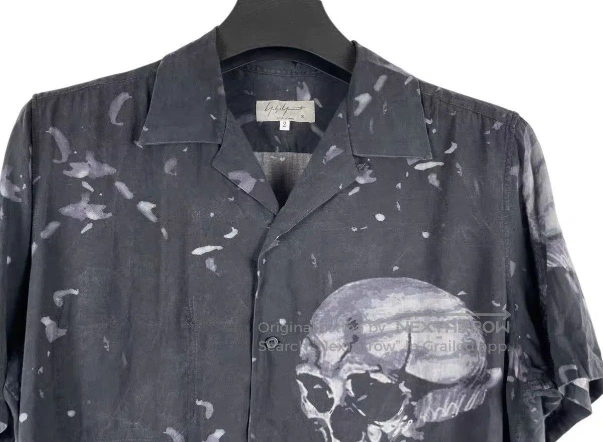 Yohji Yamamoto Black Skull Print Short Sleeve Button-Up Shirt. Size US M / EU 48-50 / 2 - 3 Thumbnail