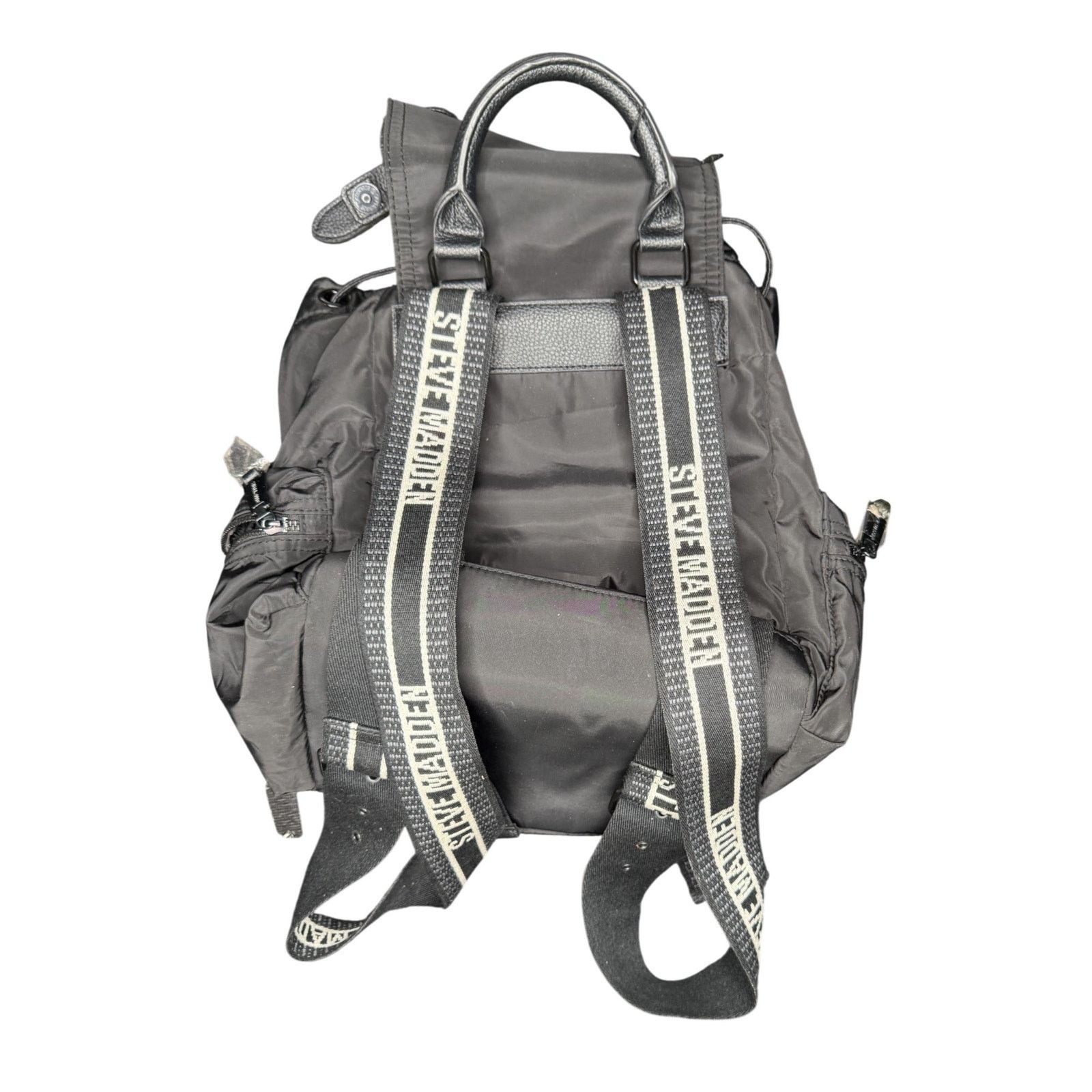 Steve Madden Steve Madden Black Nylon Backpack with Logo Straps Size ONE SIZE - 3 Thumbnail