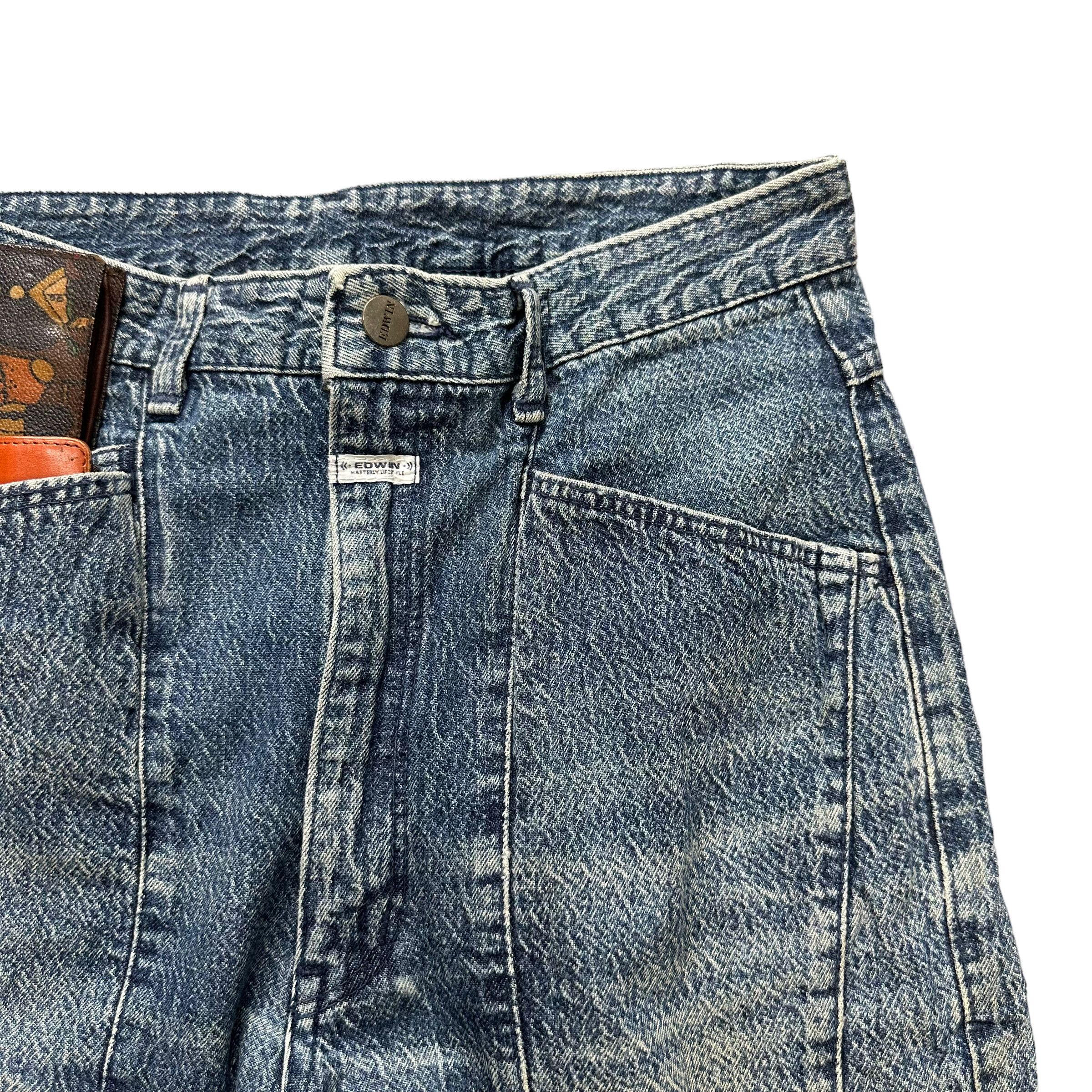 Edwin EDWIN NICE DESIGN WASHED DENIM PANTS #7800-177 Size US 28 / EU 44 - 4 Thumbnail