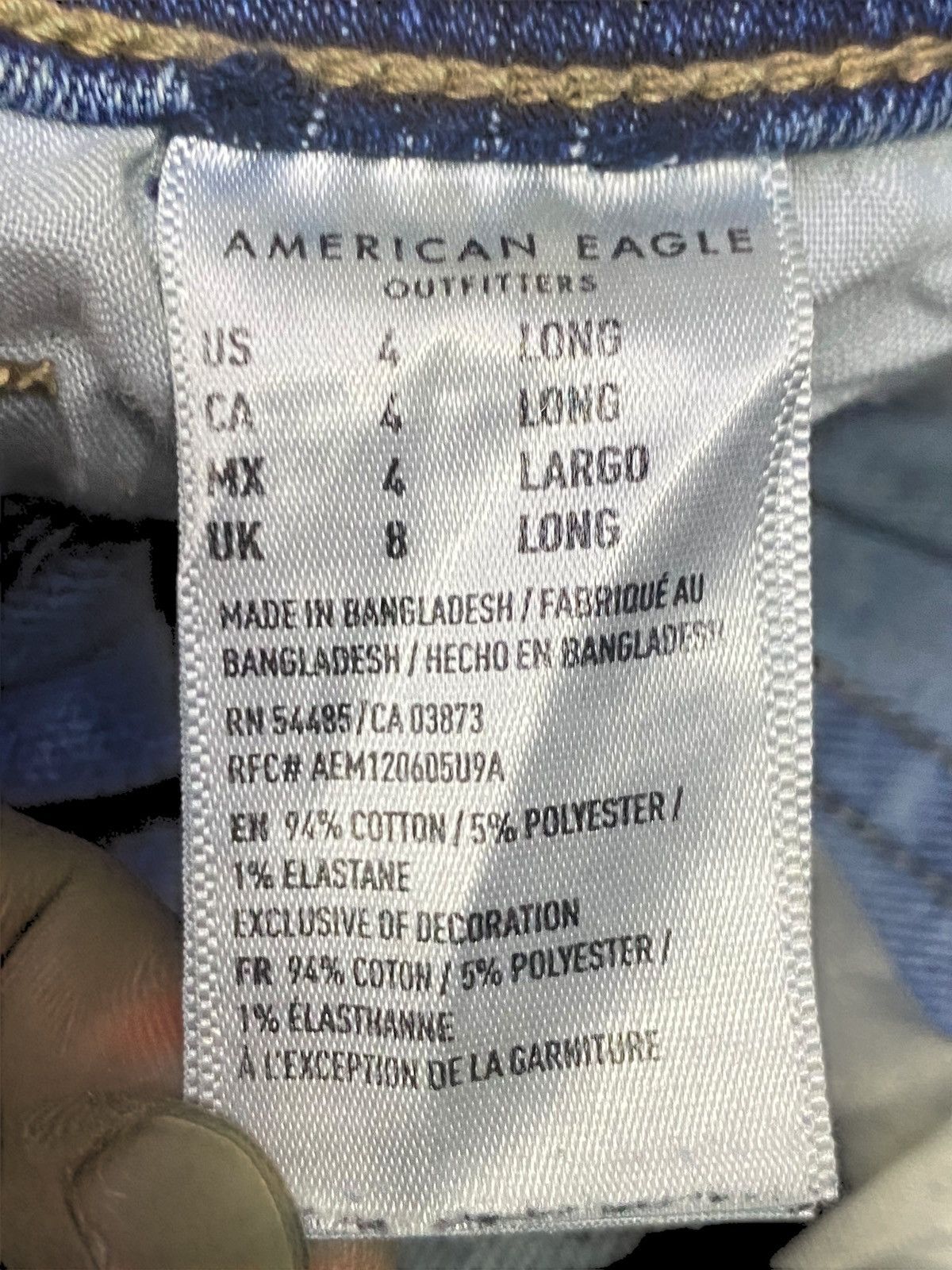 Other Vintage American Eagle Mud Wash Flare Style Jeans Size US 27 - 16 Thumbnail