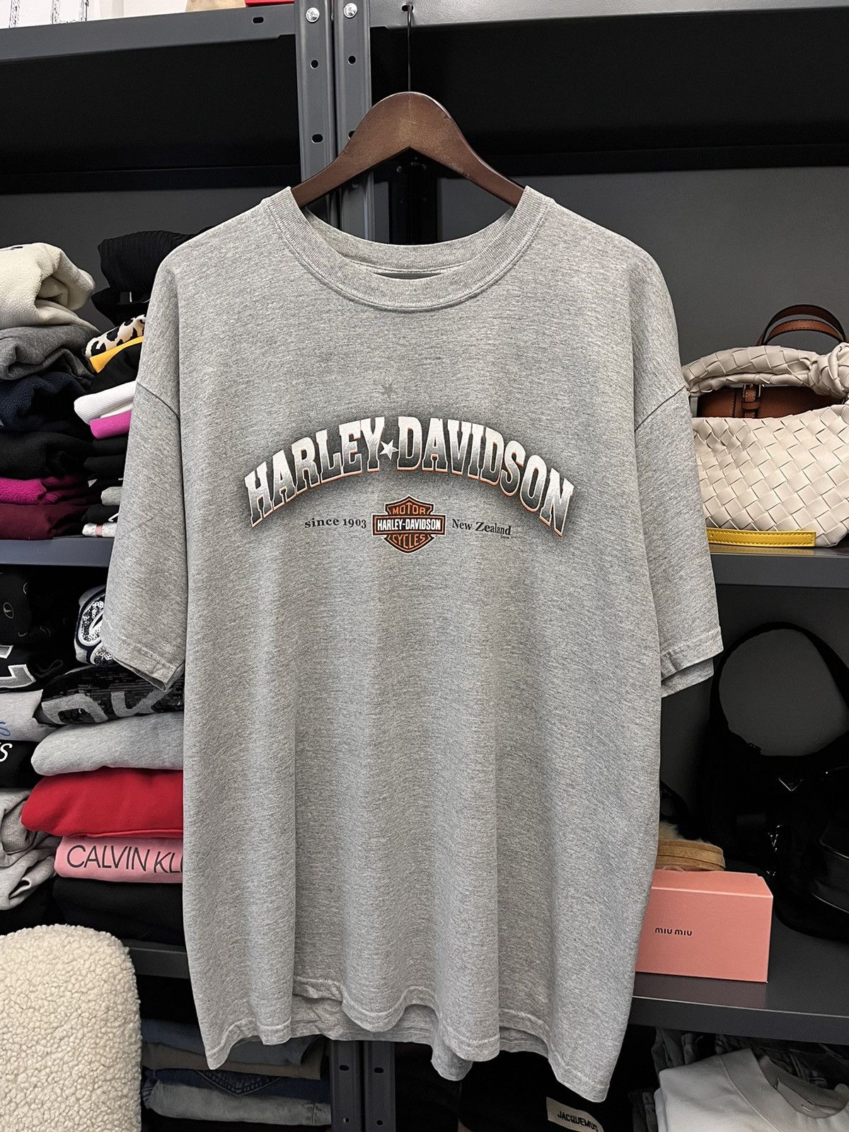 Harley Davidson Vintage 2000’s Harley Davidson New Zealand T-shirt Size US XL / EU 56 / 4 - 1 Thumbnail