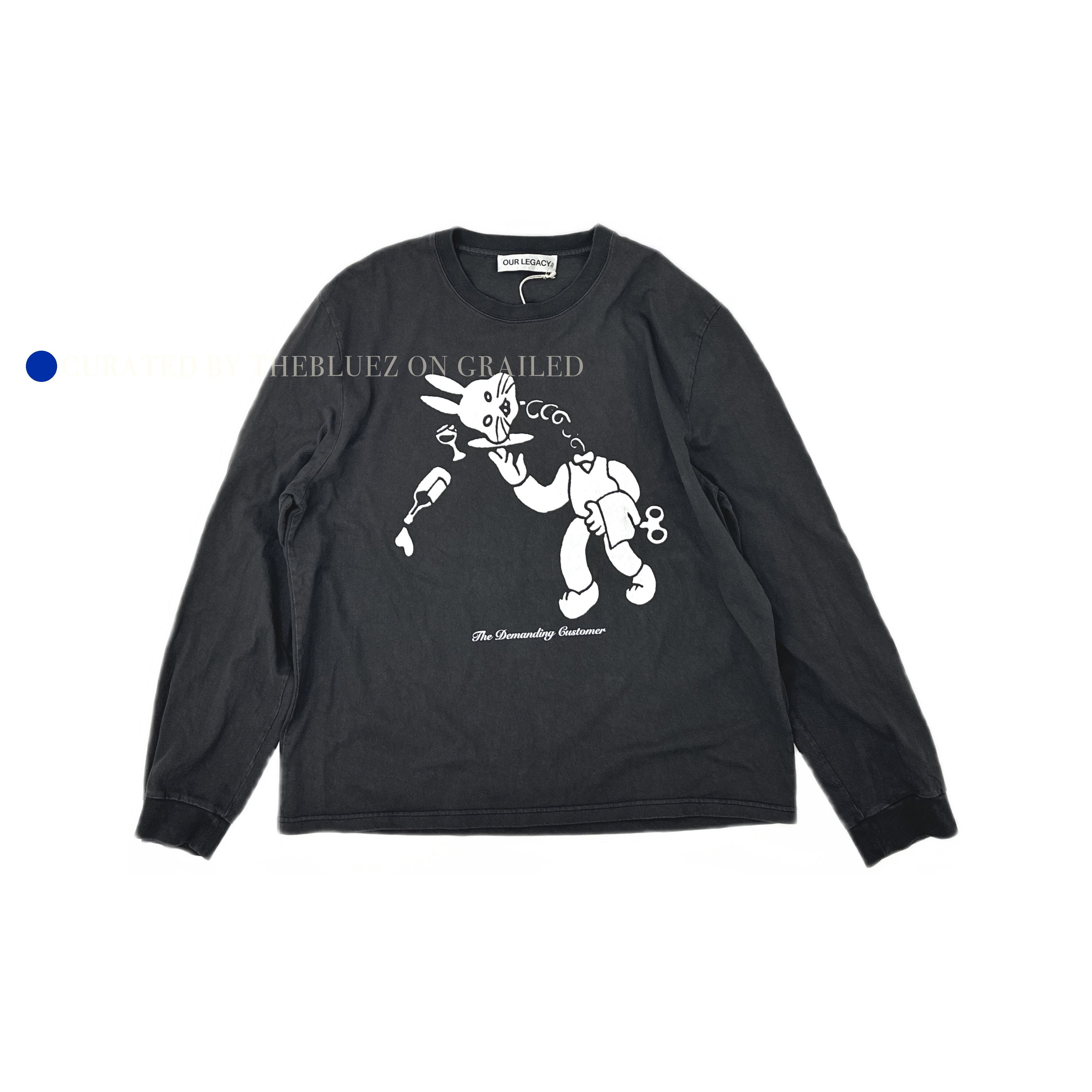 Our Legacy Stüssy x Our Legacy Skull L/S Tee Black • M | Grailed