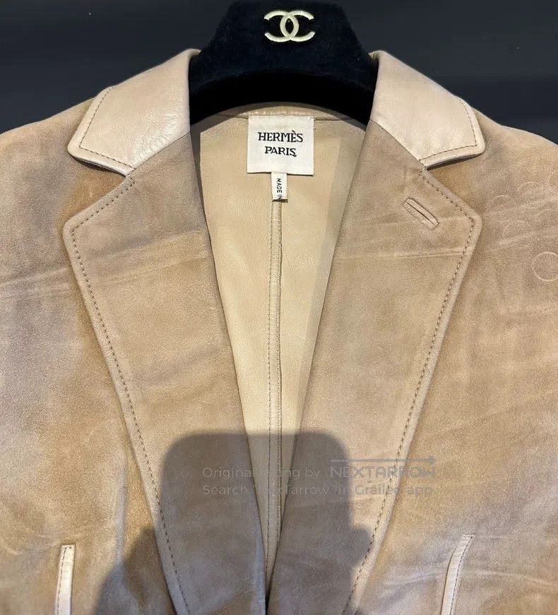 Hermes Hermes Leather suit jacket Size XS / US 0-2 / IT 36-38 - 2 Thumbnail