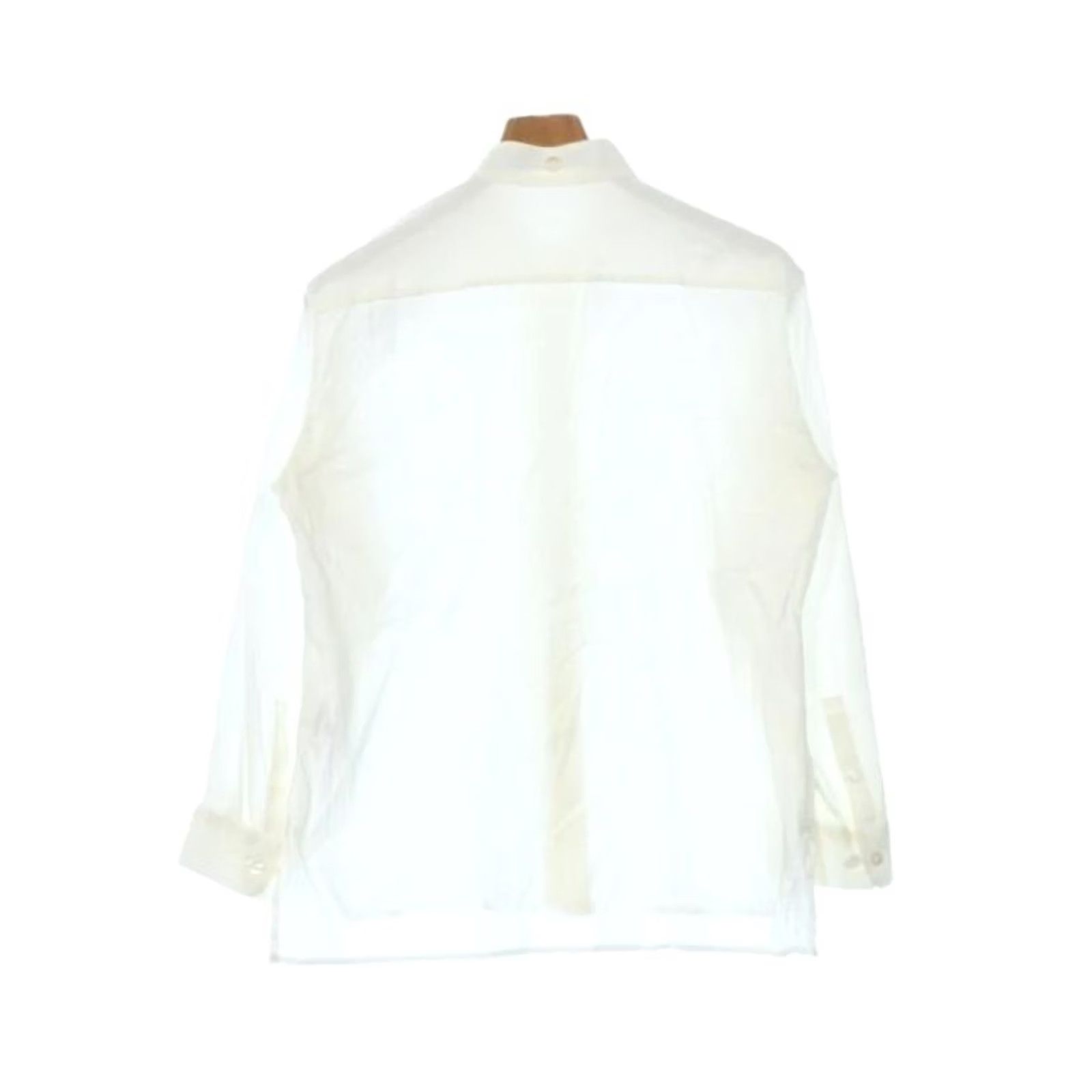 Issey Miyake ISSEY MIYAKE men'S Dress Shirt Size 1 White cotton Long sleeve simple USED Size 36R - 2 Thumbnail