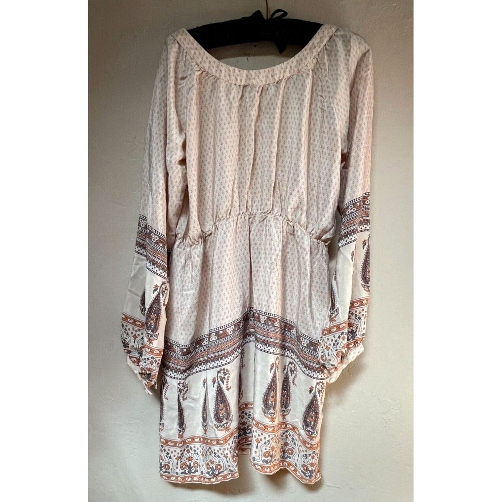 What Goes Around Comes Around What Goes Around Comes Around Women Medium Shift Mini Dress Long Sleeve Geo Silk Multicolor Size M / US 6-8 / IT 42-44 - 2 Thumbnail