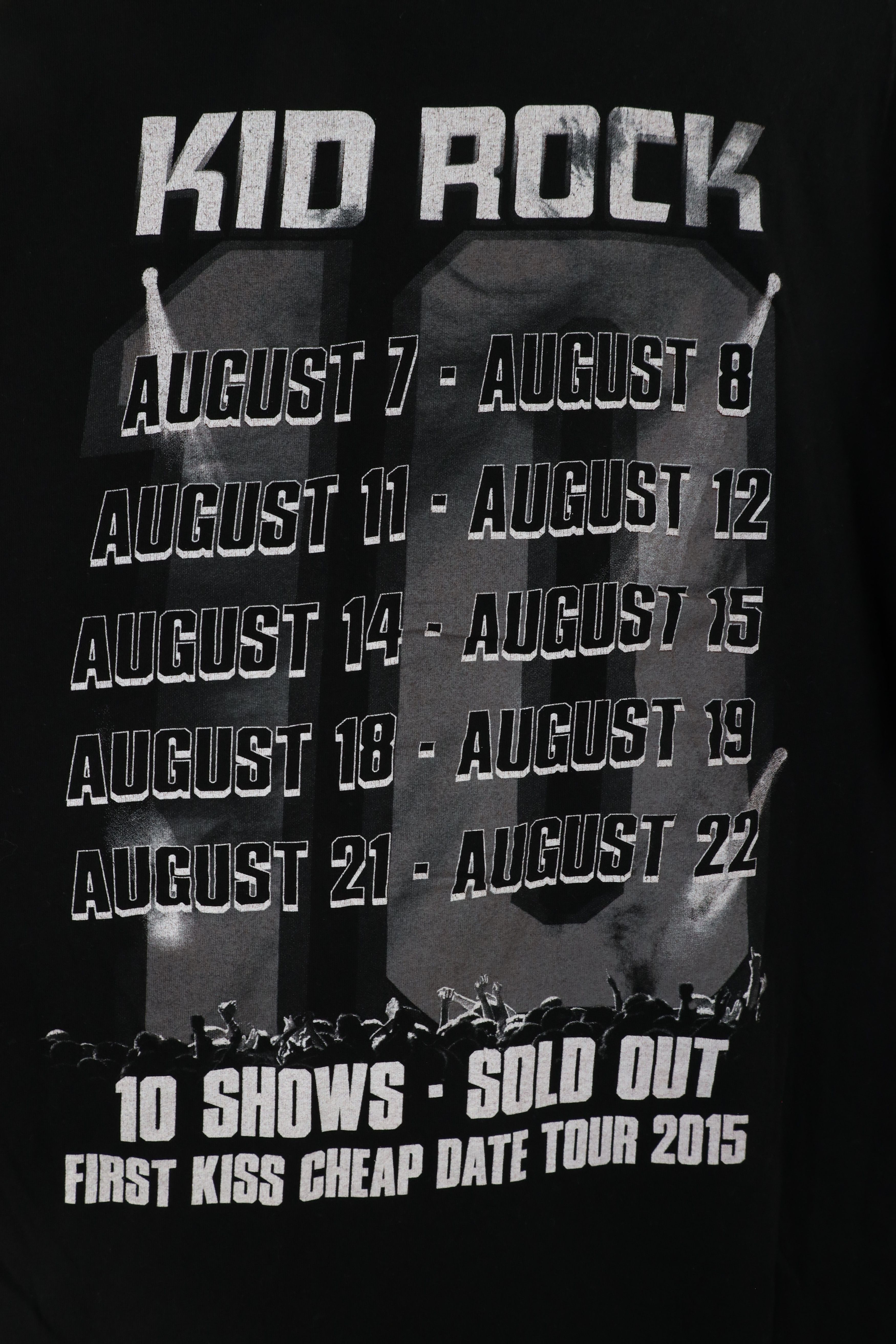 Vintage Y2K First Kiss Cheap Date Tour Kid Rock Band T-Shirt Black Size US XL / EU 56 / 4 - 9 Thumbnail