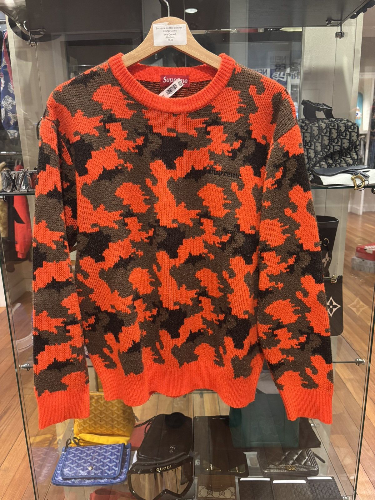 Supreme Knit Sweater Orange Camo