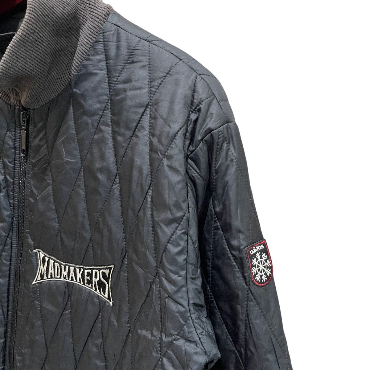 Adidas × Vintage Vintage 00s Adidas Madmakers Quilted Zipper Jacket Size US L / EU 52-54 / 3 - 2 Thumbnail